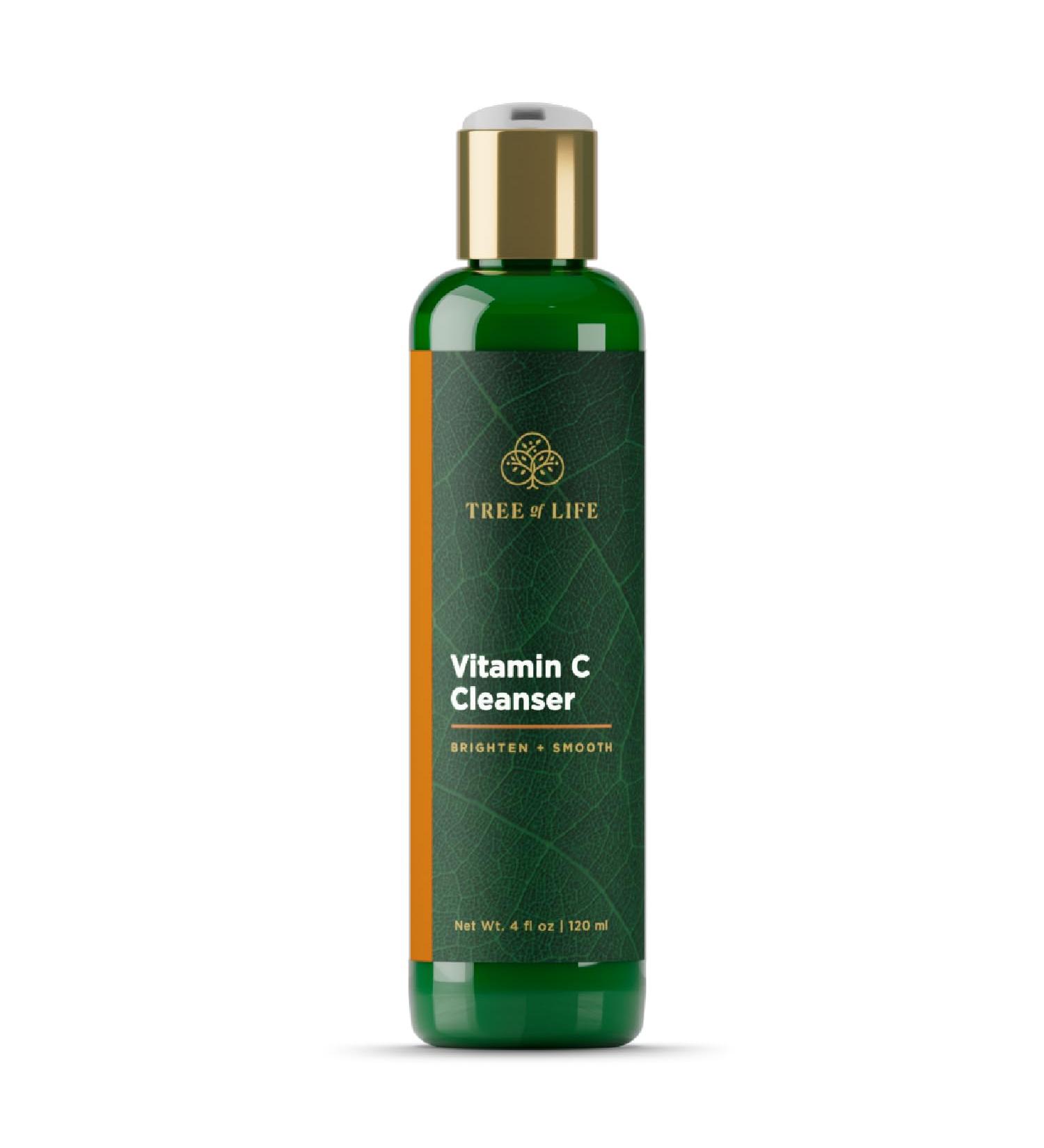 NEW LOOK Tree of Life Vitamin C Brightening Facial Cleanser - Gentle Vitamin E Tea Tree Oil & Rosehip Skin Care - Dermatologist-Tested 4 Fl Oz - International Shipping Available - Buy Online on GoSupps.com
