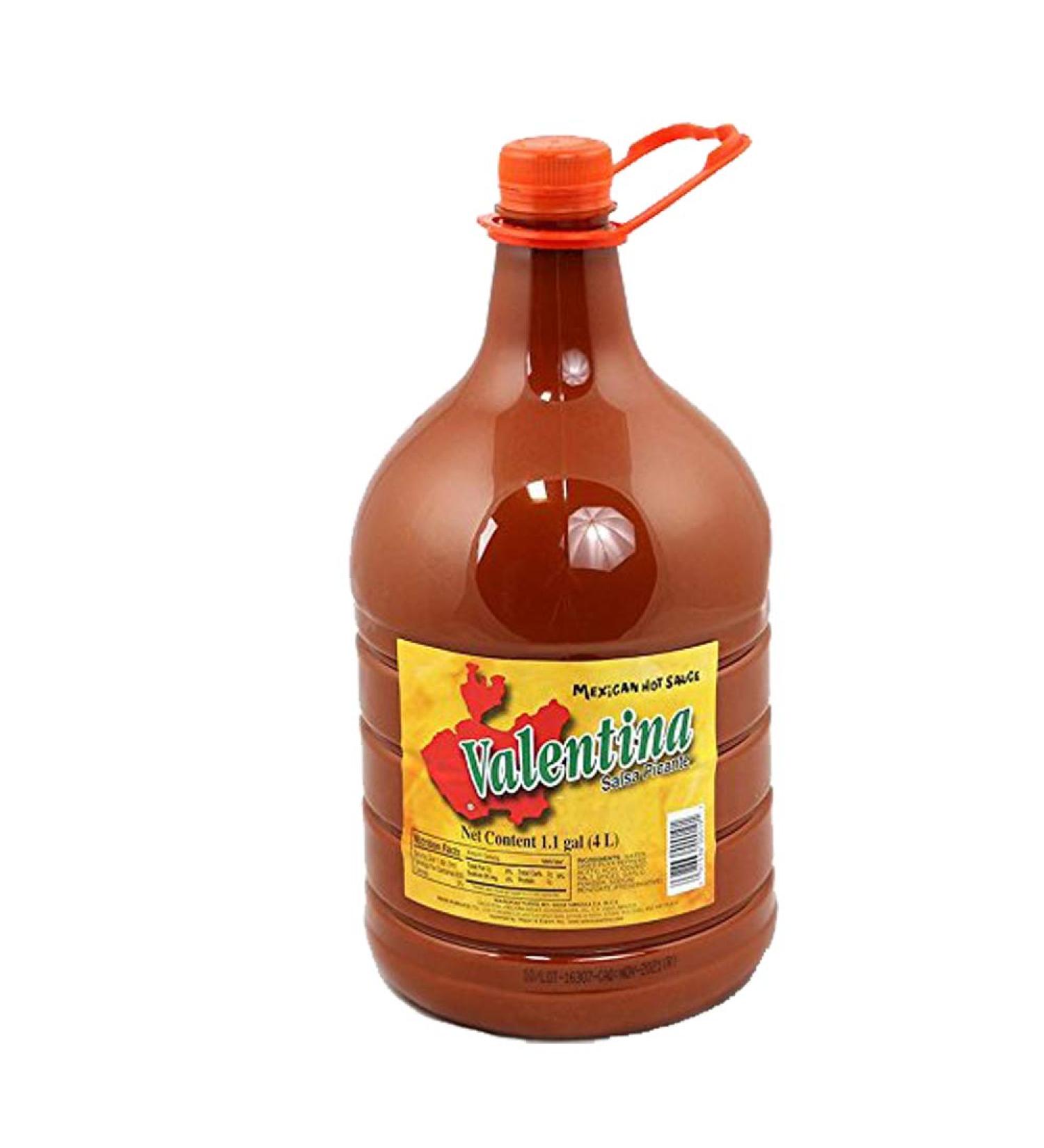 Valentina Mexican Hot Chile Sauce 4L (1.1 Gal) - Spicy Salsa Seasoning Salt Spice Mix for Chips & Snacks - 135.25 Fl Oz (1 Pack) - Buy Online on GoSupps.com
