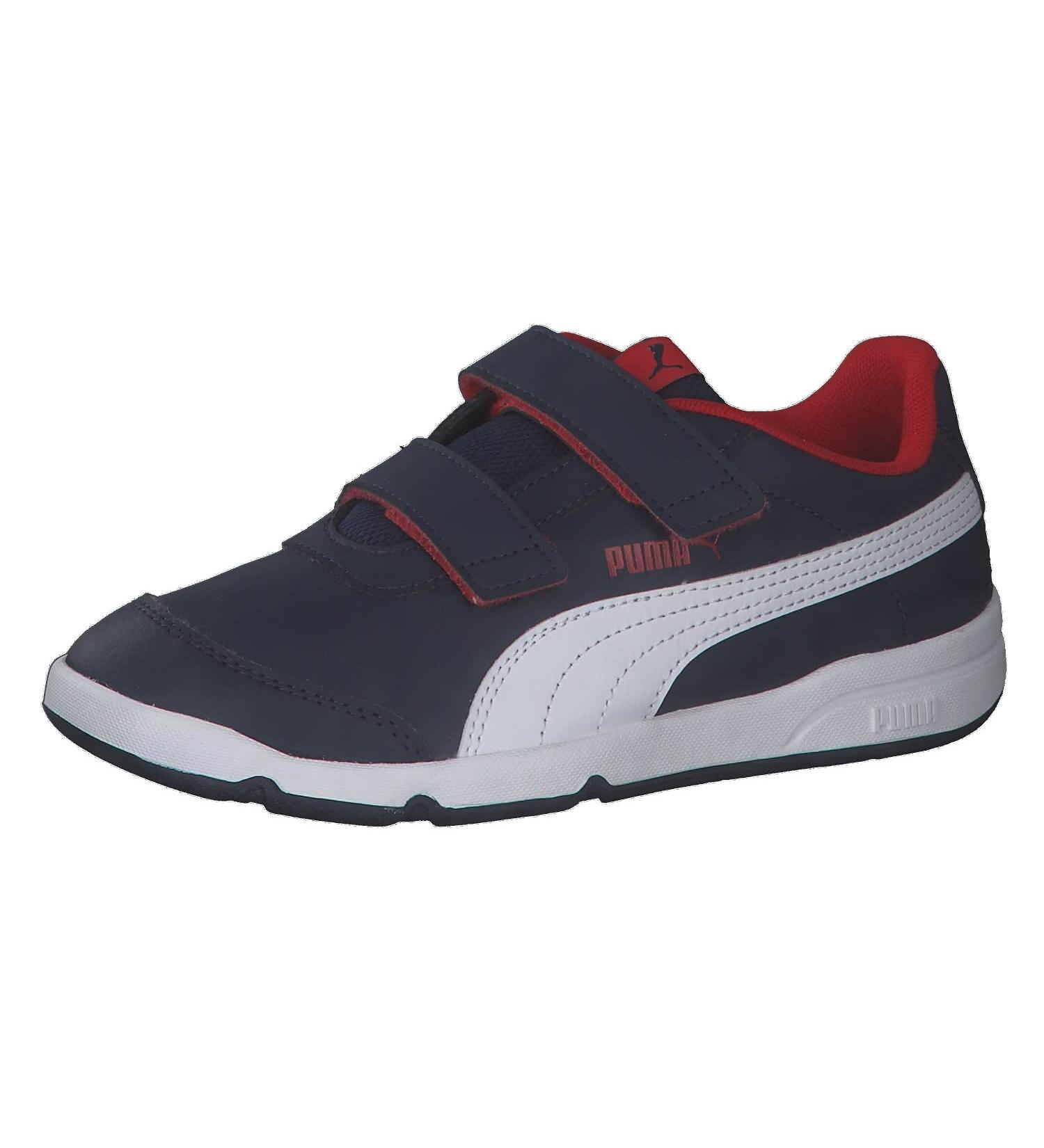 PUMA Kids Stepfleex 2 Sl Ve V Ps Trainers 4.5 UK Child - Peacoat/White/Scarlet - Buy Online on GoSupps.com