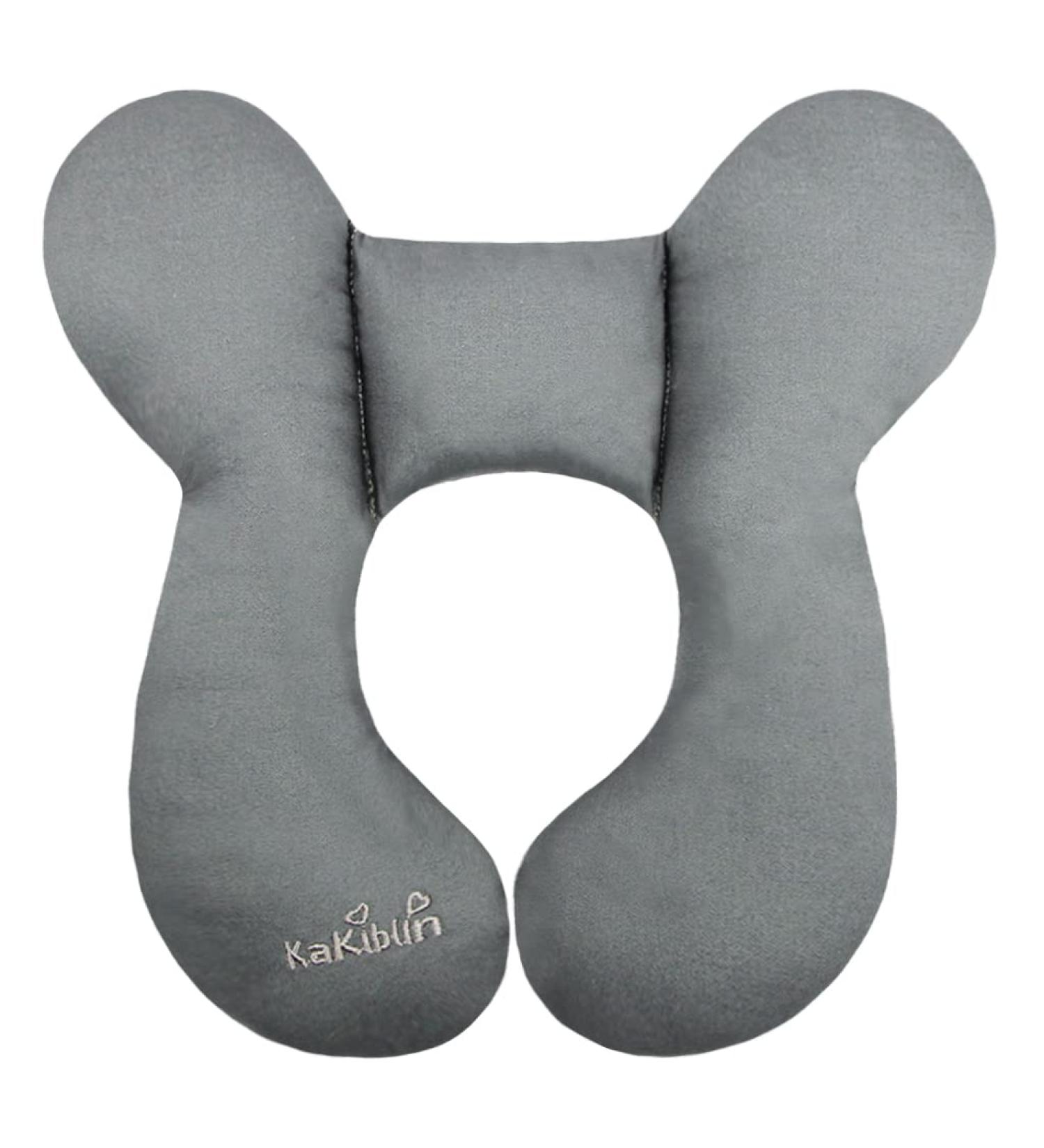 KAKIBLIN Baby Travel Pillow - Infant Head & Neck Support for Car Seat/Pushchair - Grey (0-1 Years) - Buy Online on GoSupps.com