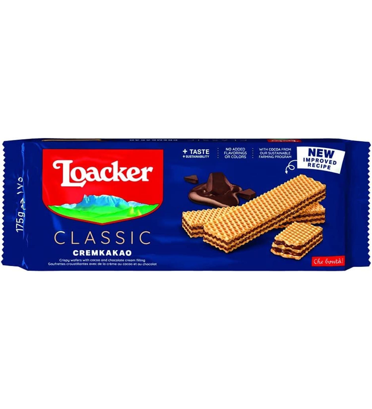  Loacker Loacker Wafer Cocoa and Chocolate Waffles 175 g Pack of 12 - Buy Online on GoSupps.com