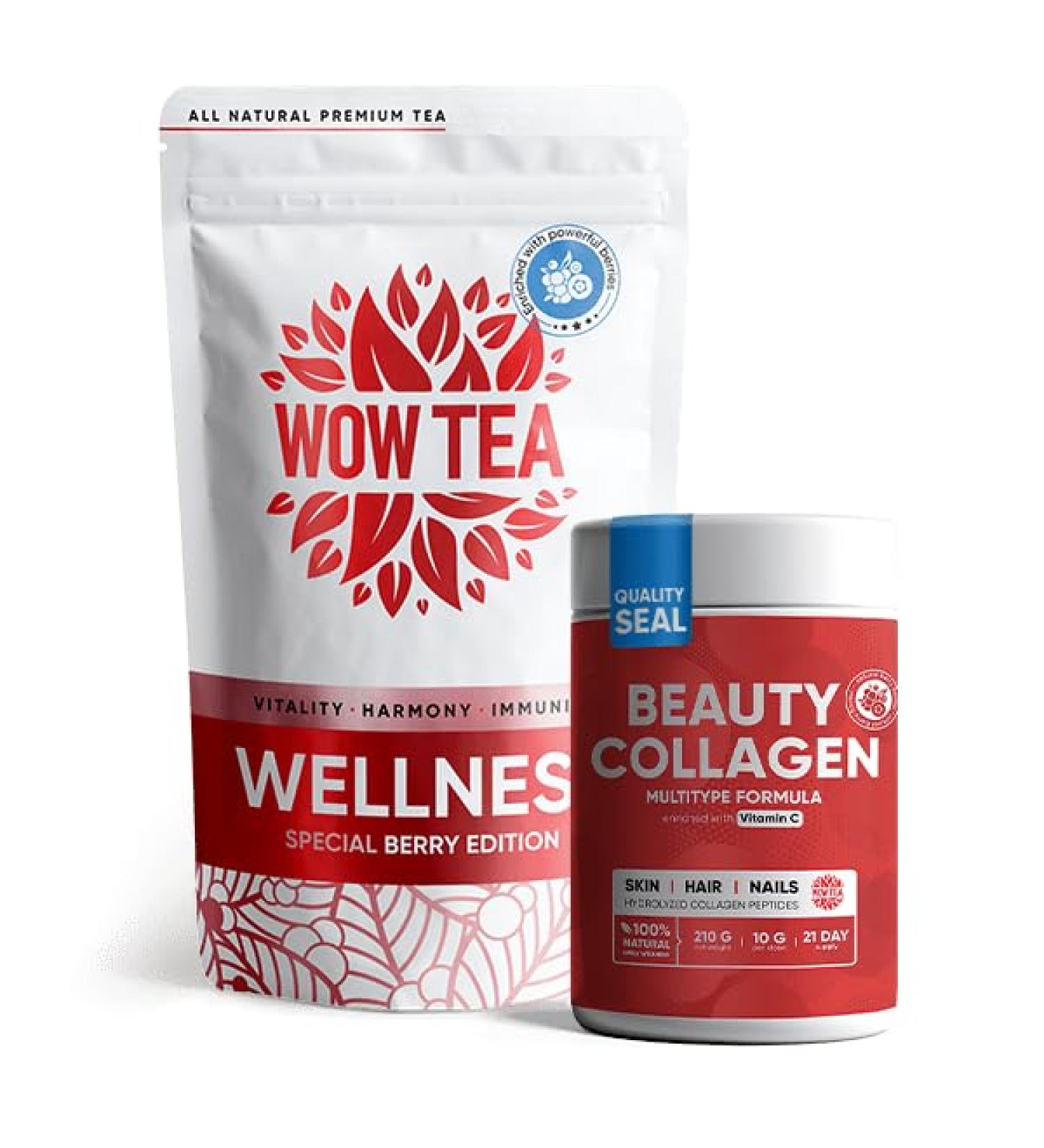 WOW TEA: Berry Wellness + collag ne - Buy Online on GoSupps.com