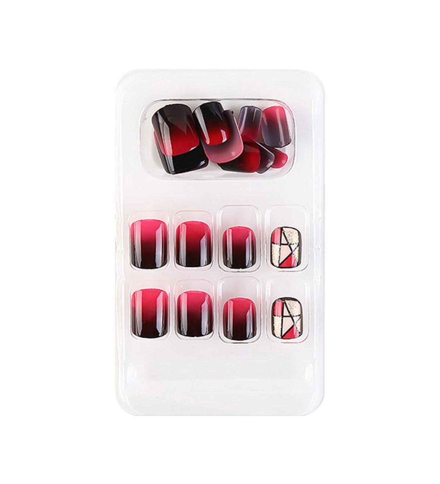 dijiusidy False Nail Perfect Matching Simple to Wear Fingernail Full Coverage Press Type Strong Viscosity Adjustable Paster Type 21 F741 Type 21 F741 - Buy Online on GoSupps.com