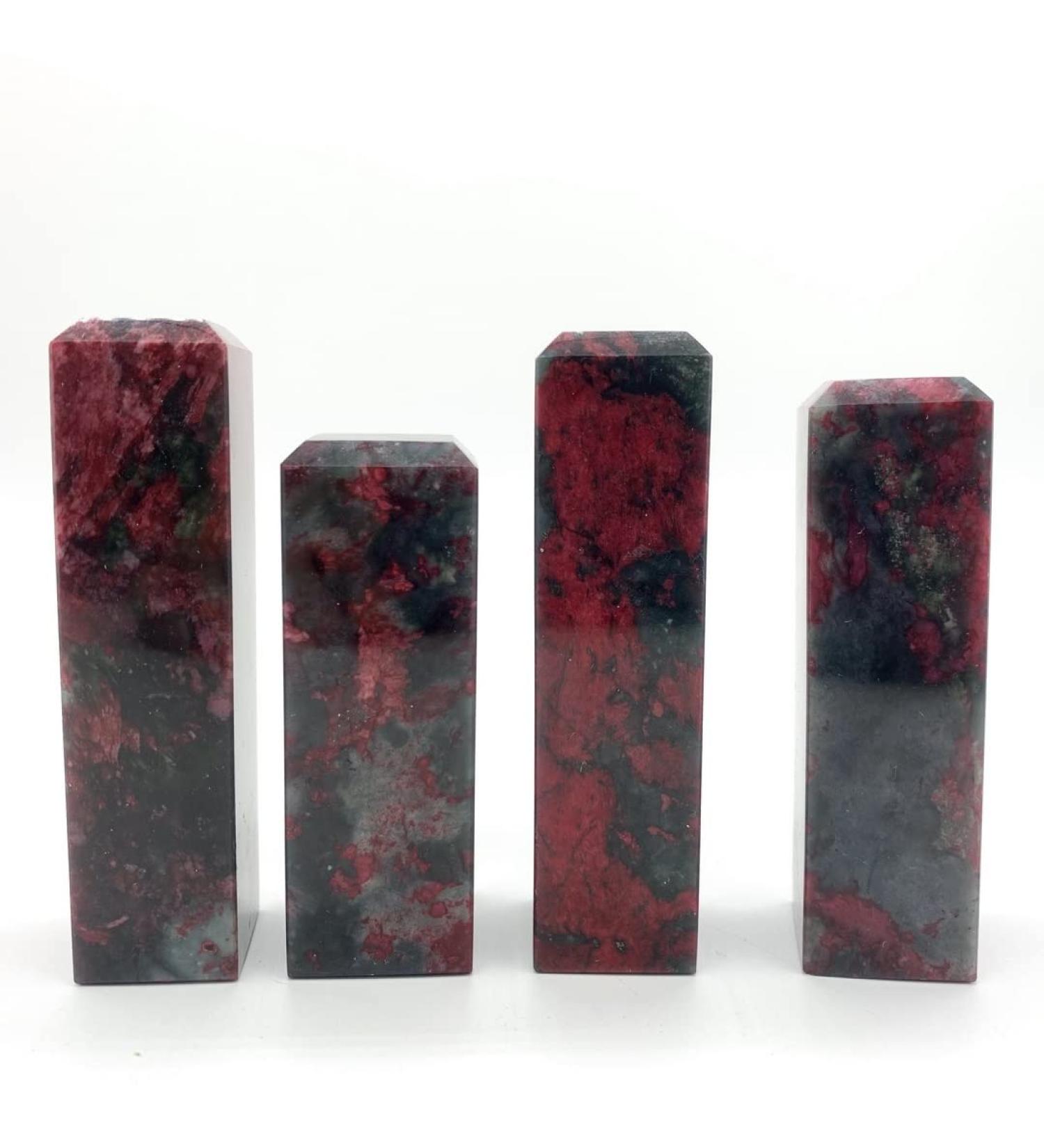 Natural Crystal Rough Natural Peach Blossom Jade Quartz Seal Engraved Seal Hand Engraved Gem Stones GiftsDecor Minerals Can be Used for - Buy Online on GoSupps.com