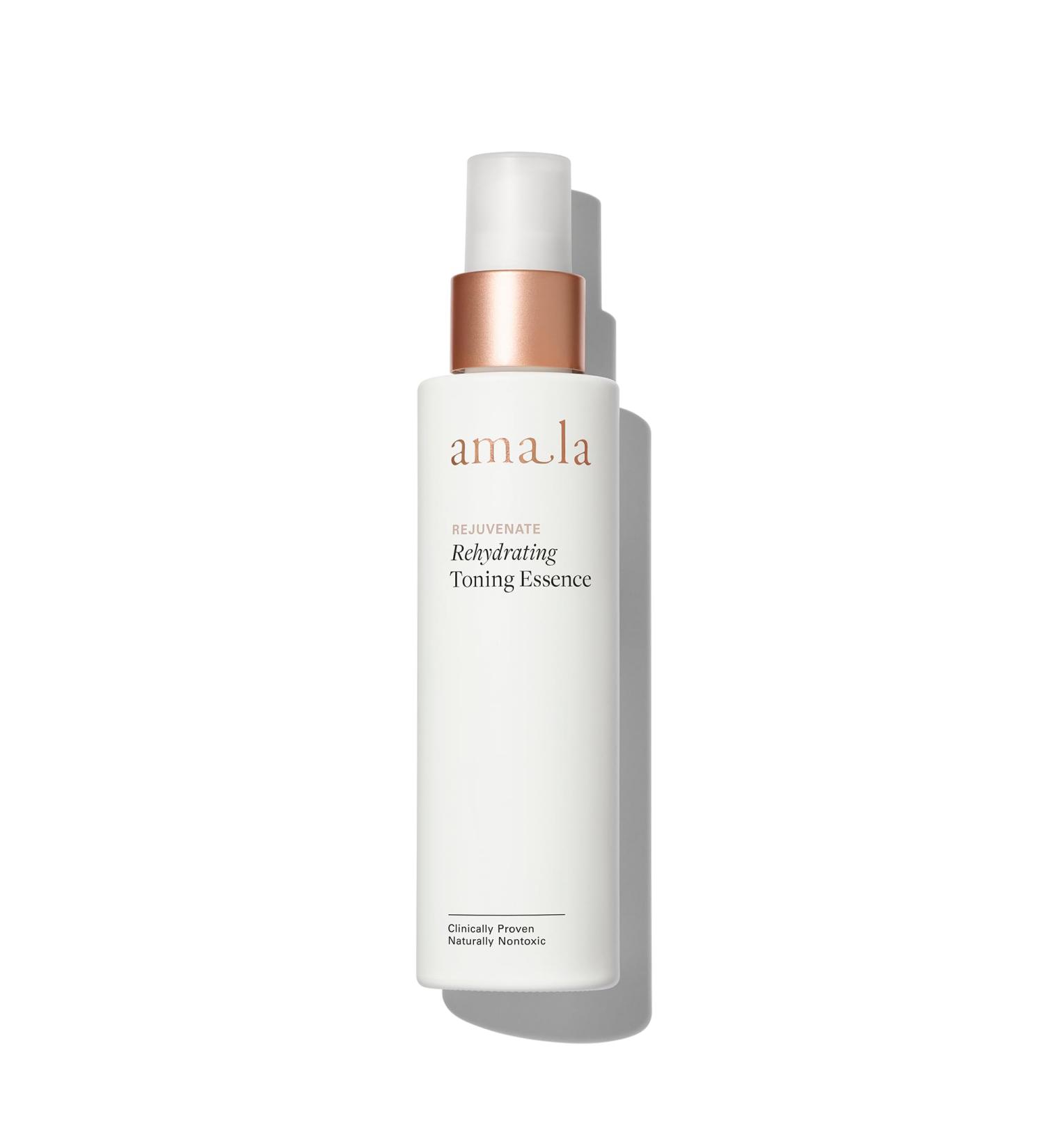 Amala Rehydrating Toning Essence - Hyaluronic Acid Vitamin C & Chia Seed Oil | Natural Anti-Aging Toner & Essence (100ml) - Shop Internationally - Buy Online on GoSupps.com