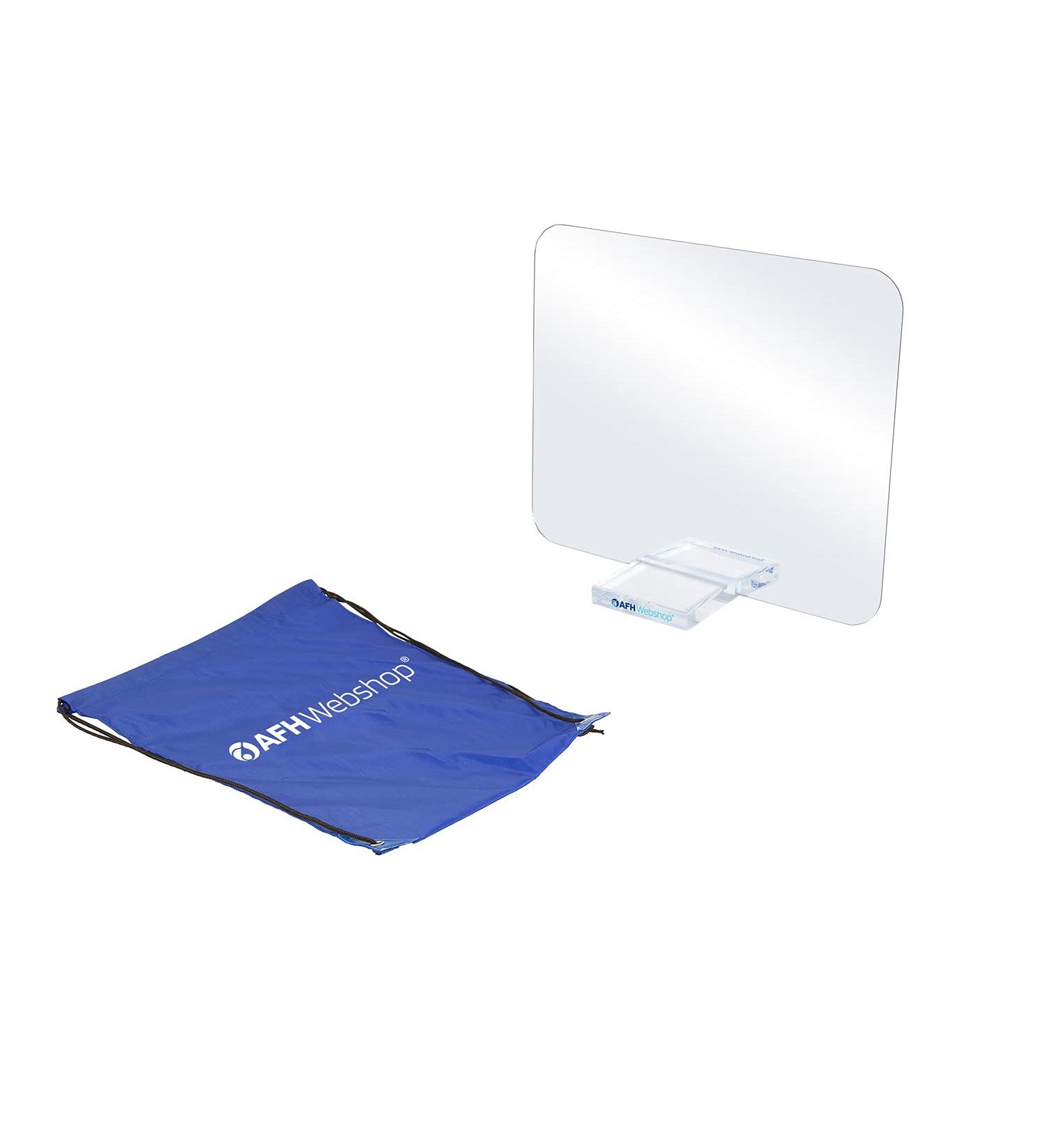 AFH-Webshop T-Spiegel Premium | Small | 29.5 cm x 24 cm | Base: transparent | without picture cards | including carrying bag