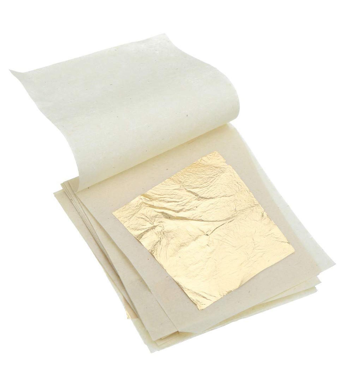 10 Genuine 24K Edible Gold Leaf Sheets from Germany - 1.7x1.7 inch, Food Grade for Cake Decorations and Desserts - Buy Online on GoSupps.com