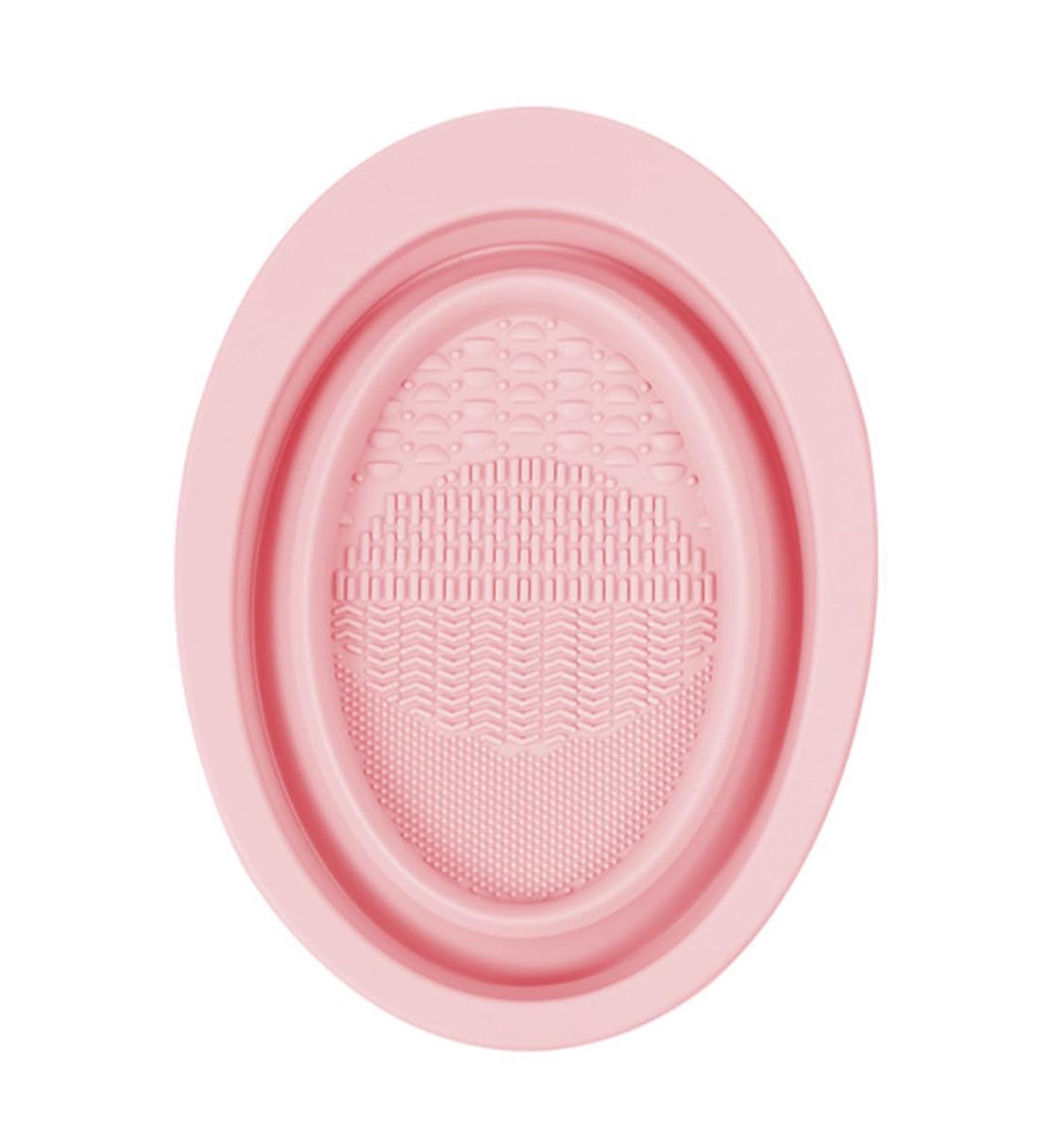 Makeup Brush Cleaner Scrubber with Suction Cup - Portable Washing Tool for Makeup Brushes (Pink) - Buy Online on GoSupps.com