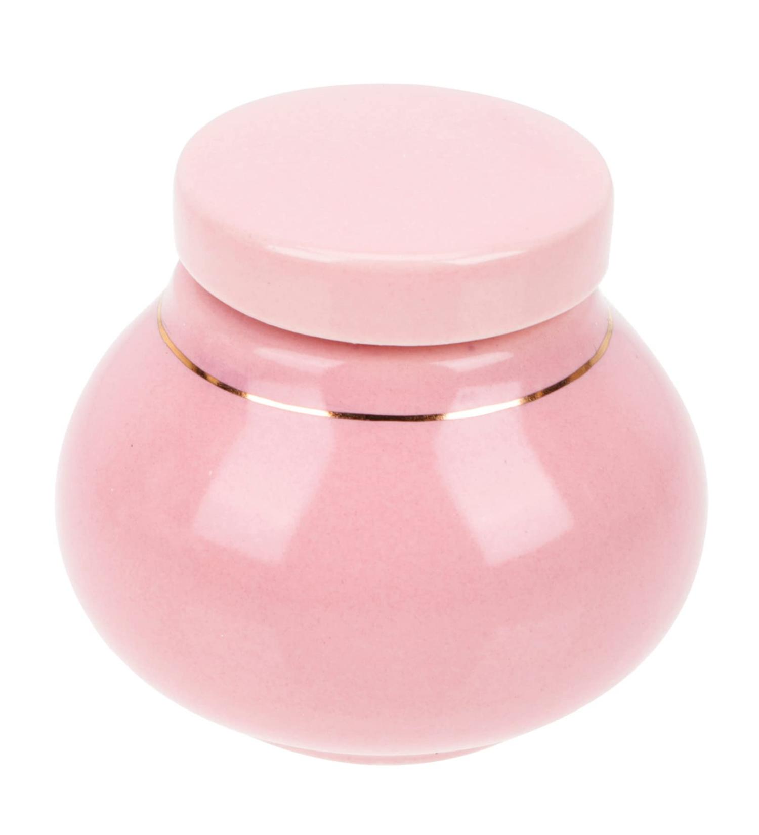 Healeved Storage Bottle Cans Ceramic Chinese Medicine Powder Jar Cream Jars for Travel Portable Jar for Storing Cream Lotion Sub Bottle Cream Sample Jar Ointments Jars Travel Sub Bottle 6x5.5cm Pink - Buy Online on GoSupps.com