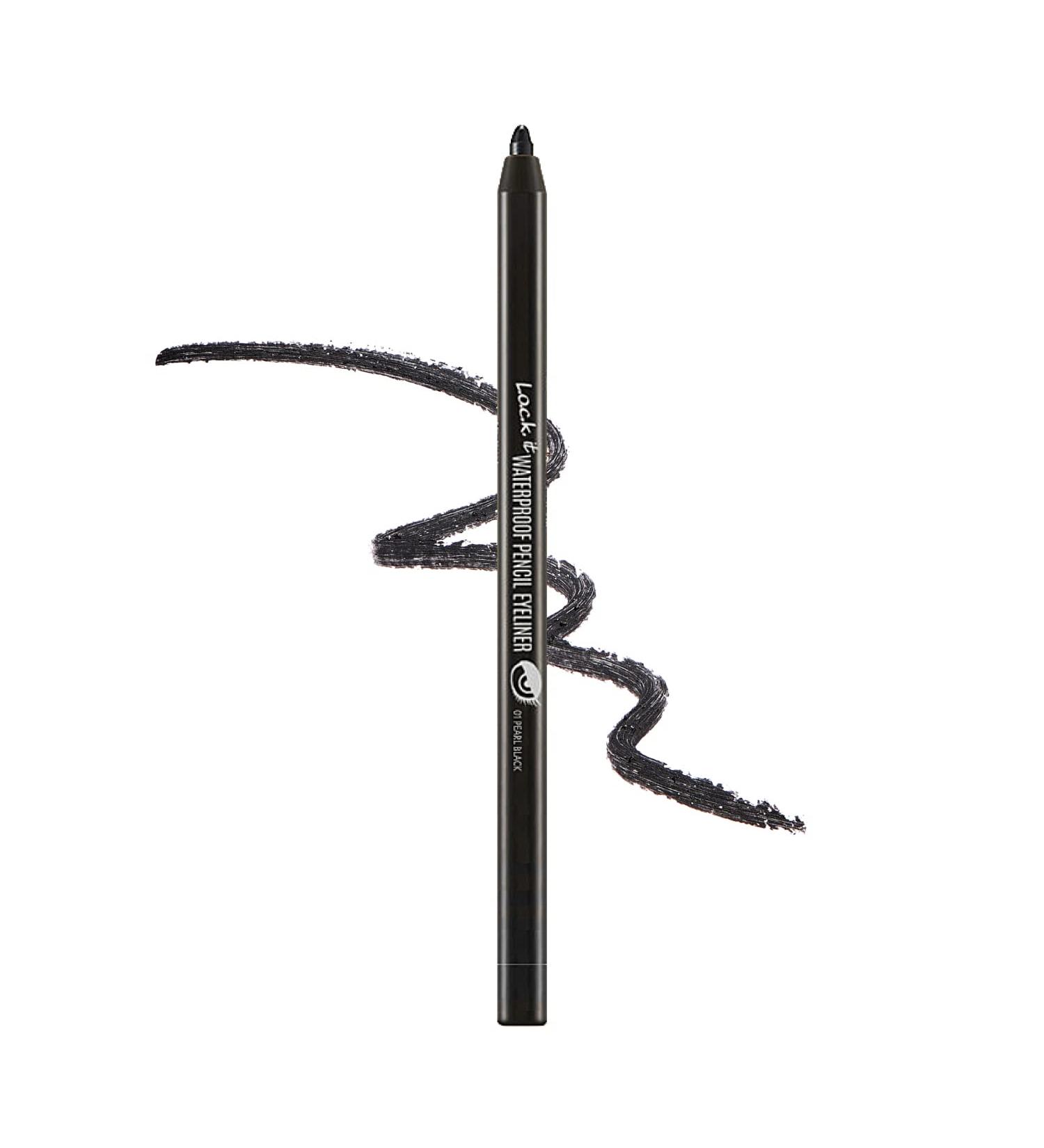 L.O.C.K. Color it Waterproof Pencil Eyeliner 01 Pearl Black - Long-Lasting & Smudge-Proof K-Beauty Eye Liner Stick - Buy Online on GoSupps.com