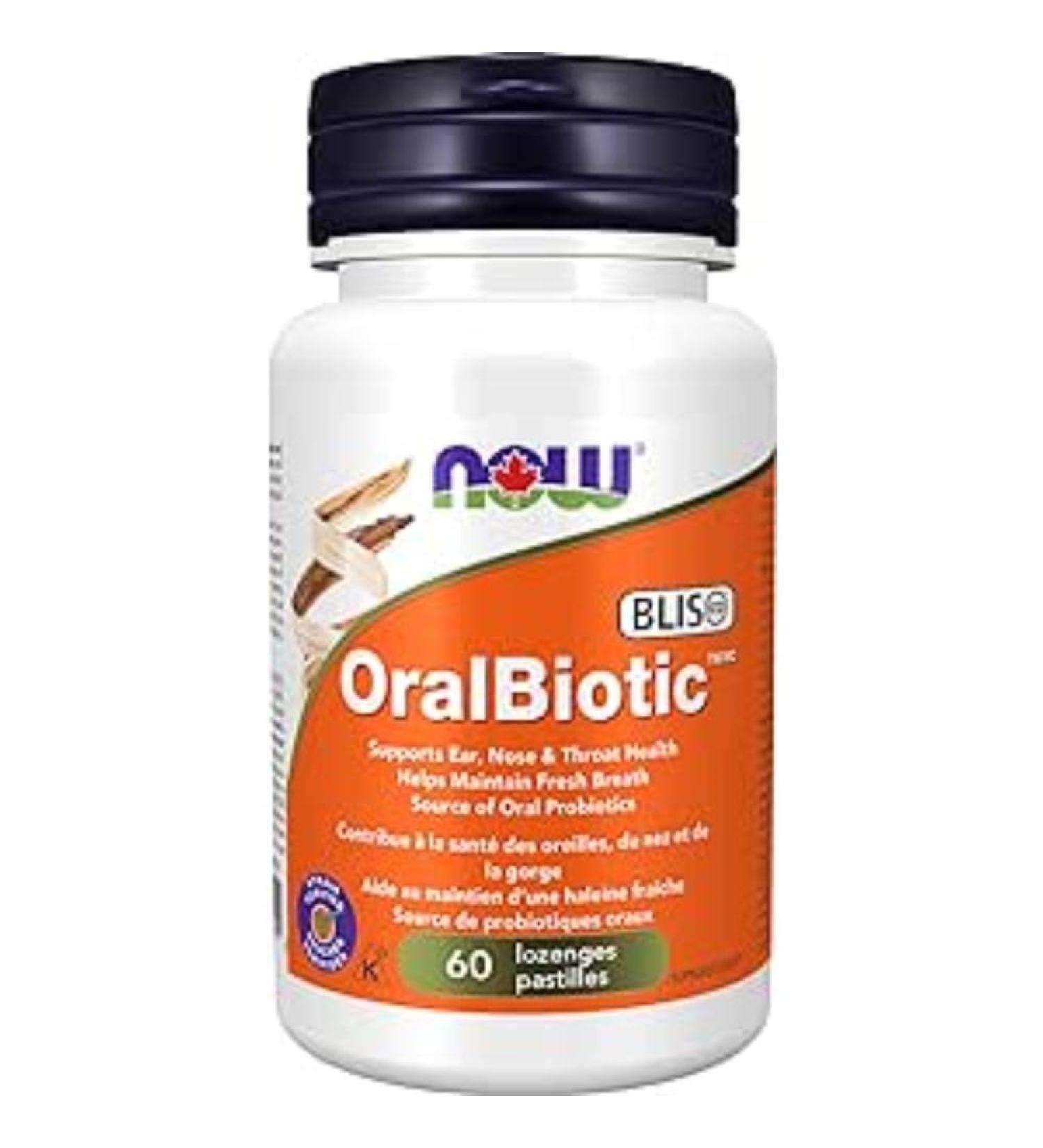 NOW Supplements OralBiotic Probiotic Lozenges 60 Count - Buy Online on GoSupps.com