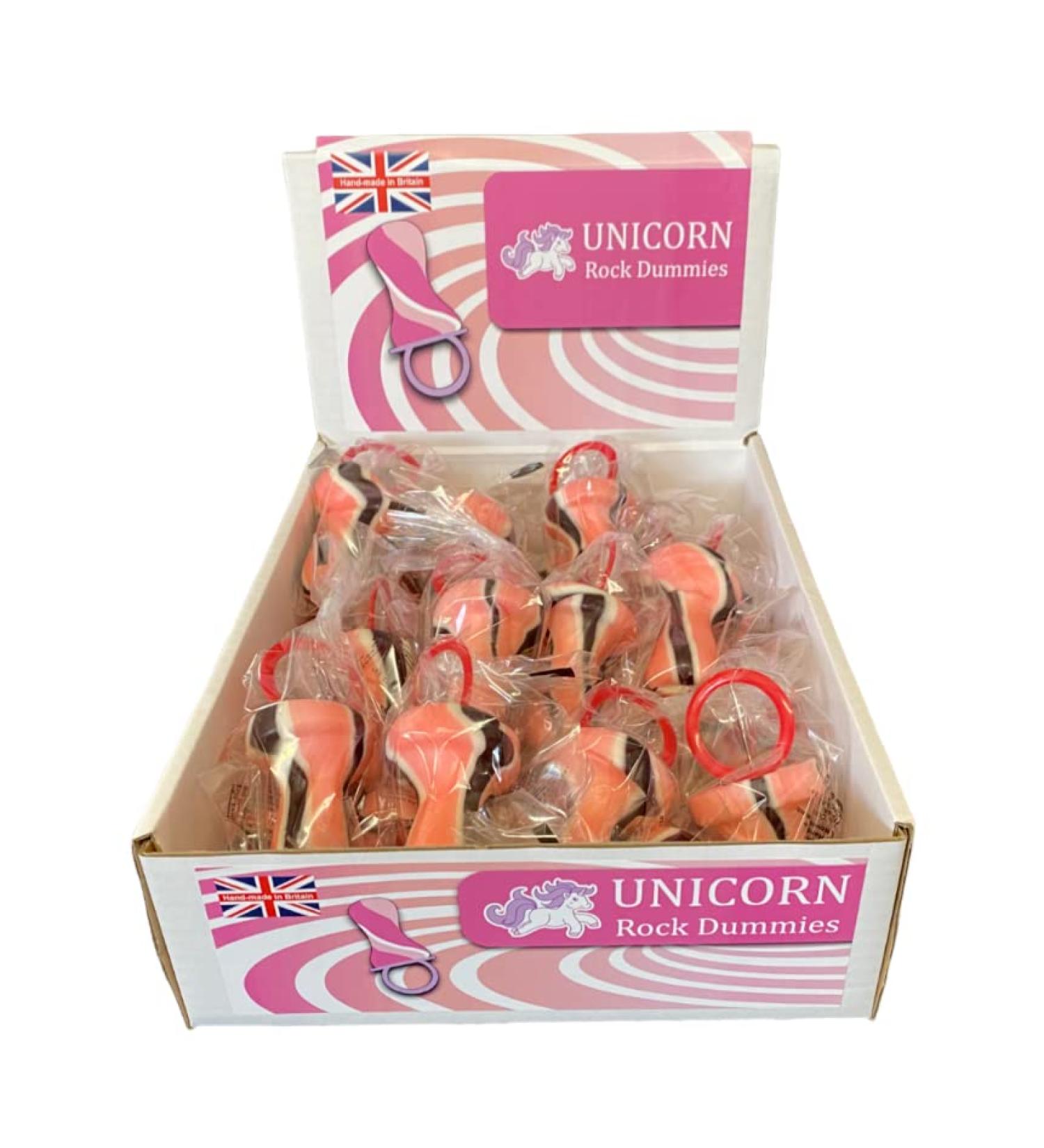 20 X Giant Unicorn Fruit Flavoured Rock Dummy Uk Made Party Favours Cake Decoration Handmade Dummies Display Box Included - Buy Online on GoSupps.com