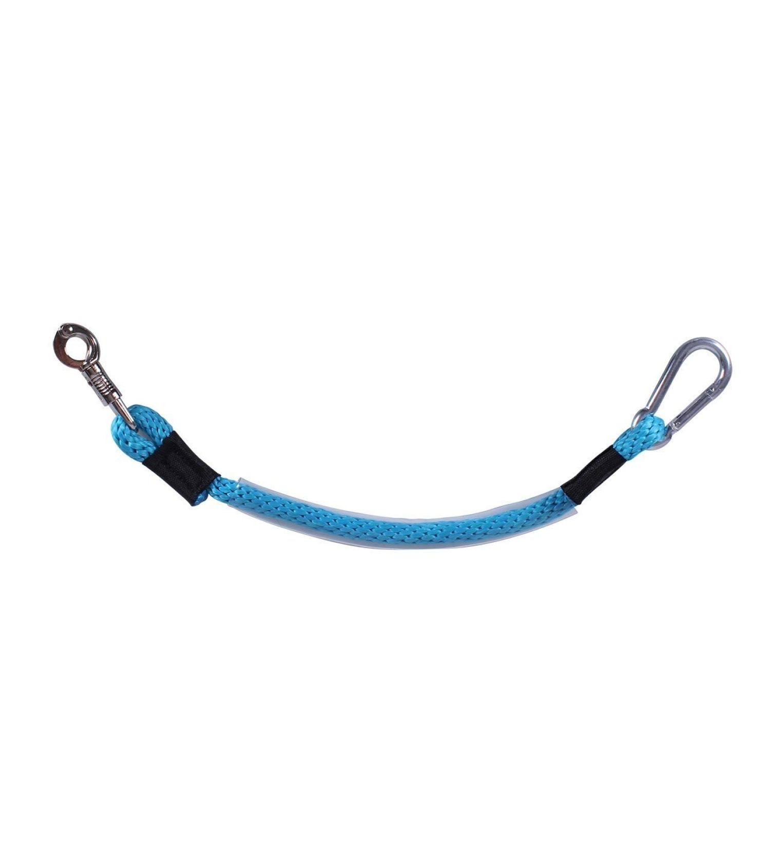 ARBO-INOX - Tie rope for trailers - with snap hook and panic hook - plastic cover (turquoise)