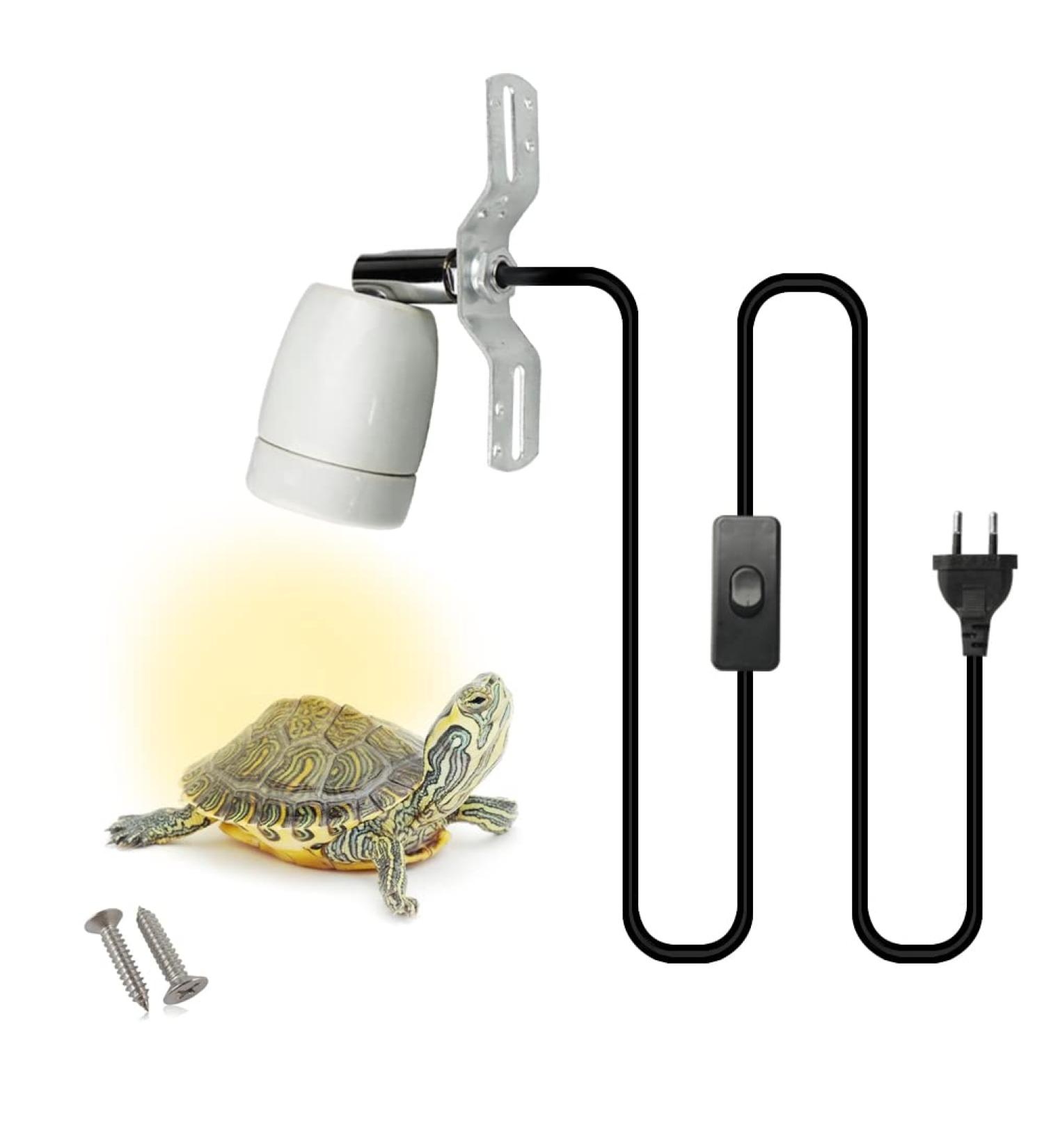 Naneezoo 300W Reptile Heat Lamp - 360 Rotating Ceramic Spot Light for Aquariums Turtles Snakes & Lizards - E27 Porcelain Base Includes Cable & Plug - Buy Online on GoSupps.com