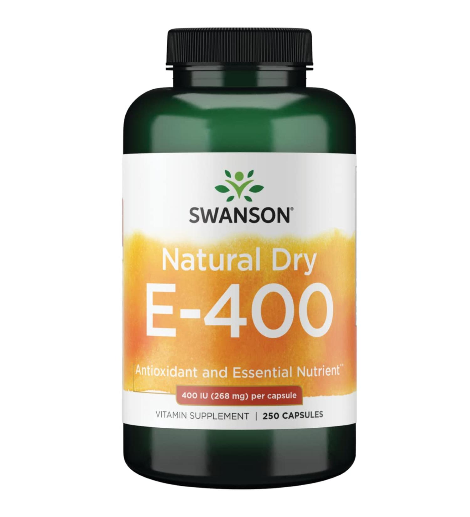 Swanson Natural Dry Vitamin E 400 IU Capsules - 250 Count - Buy Online on GoSupps.com