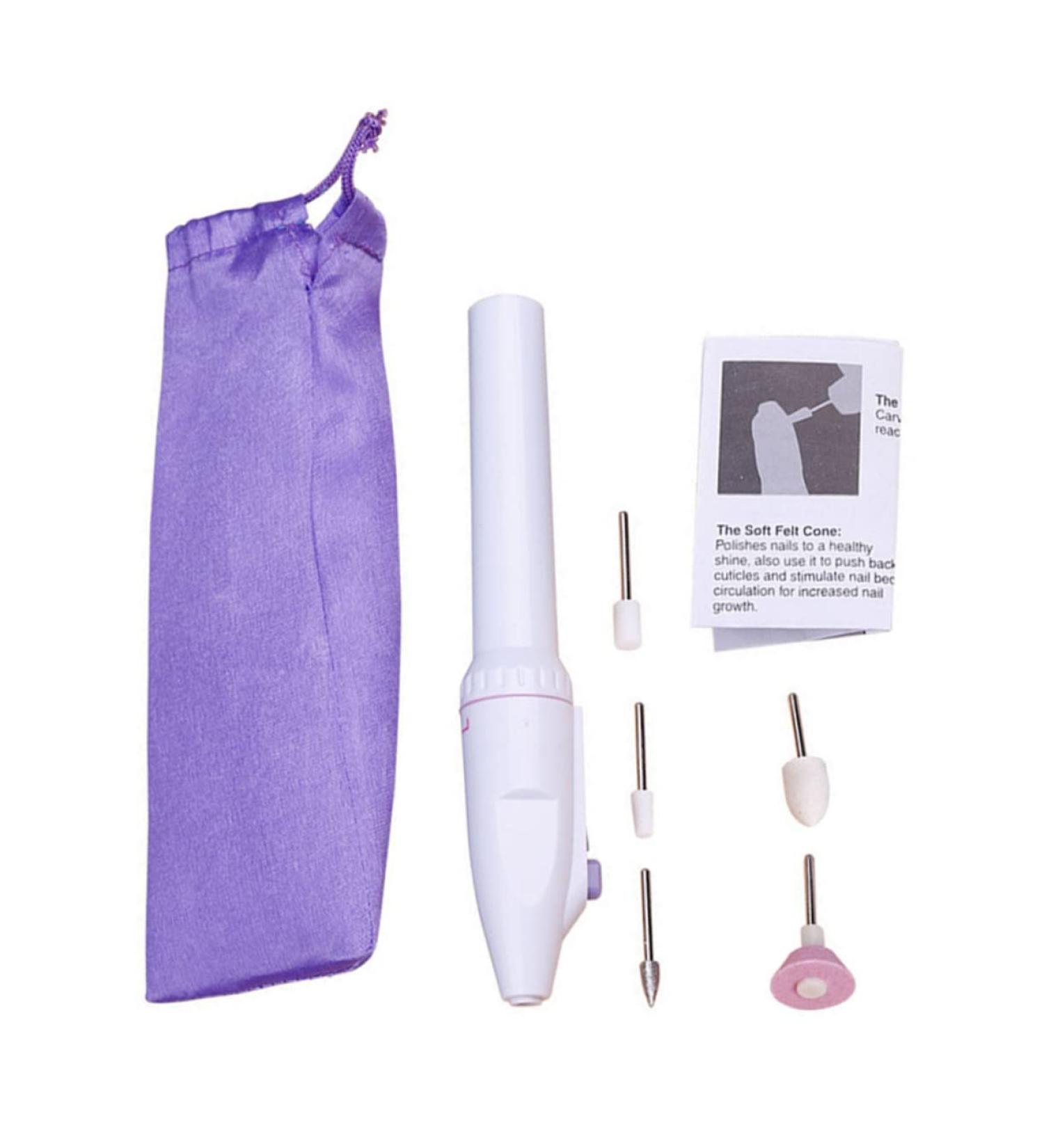 Ipetboom 1set Nail Polisher Professional Nail File Professional Electric Nail Kit Battery Nail Sander Electric Manicure File Hair Double Bun Mini Abs Manicure Tools White - Buy Online on GoSupps.com