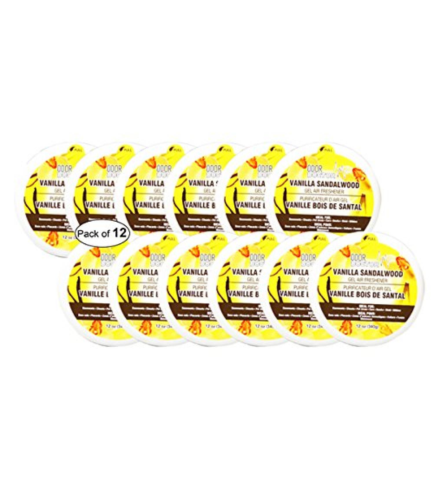 Odor Doctor Gel Air Freshener- Vanilla Sandalwood (340g) (Pack of 12)