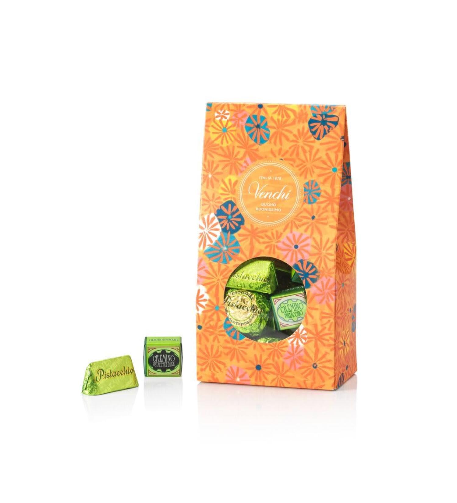 Venchi Coffret Cadeau Murrine avec Chocolats au Pistache Assortis Chocolat Blanc 303 g Sans Gluten Sans Colorants ni Conservateurs Id e Cadeau