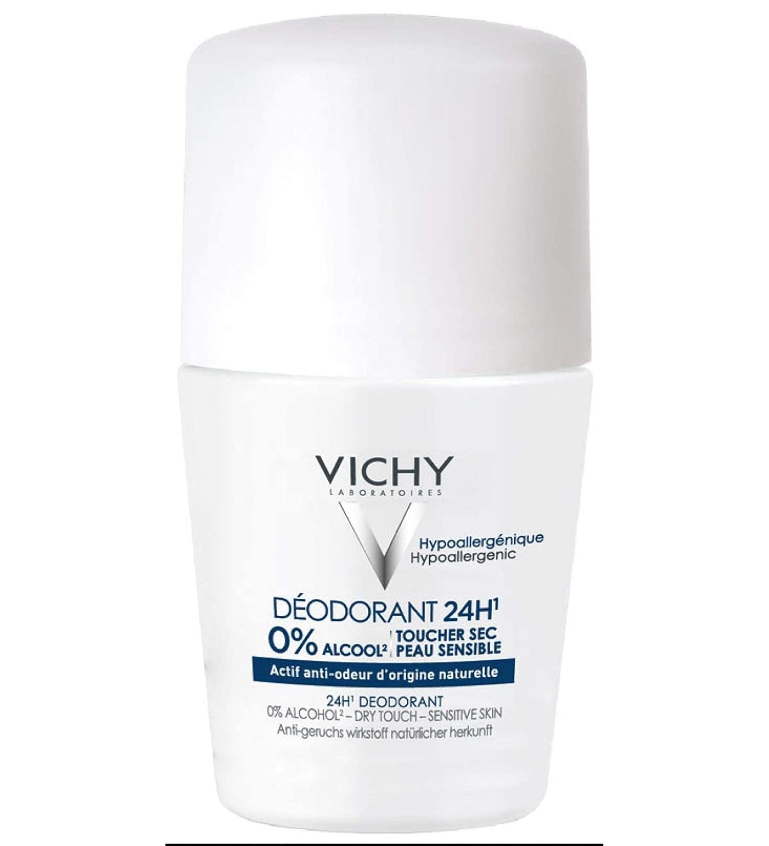 Vichy 24-Hour Dry-Touch Roll-On Deodorant Aluminum-Free with Invisible Clear Finish Residue-Free Deodorant for Sensitive Skin 24 Hour Protection Fresh 1.7 Fl Oz (Pack of 1) - Buy Online on GoSupps.com