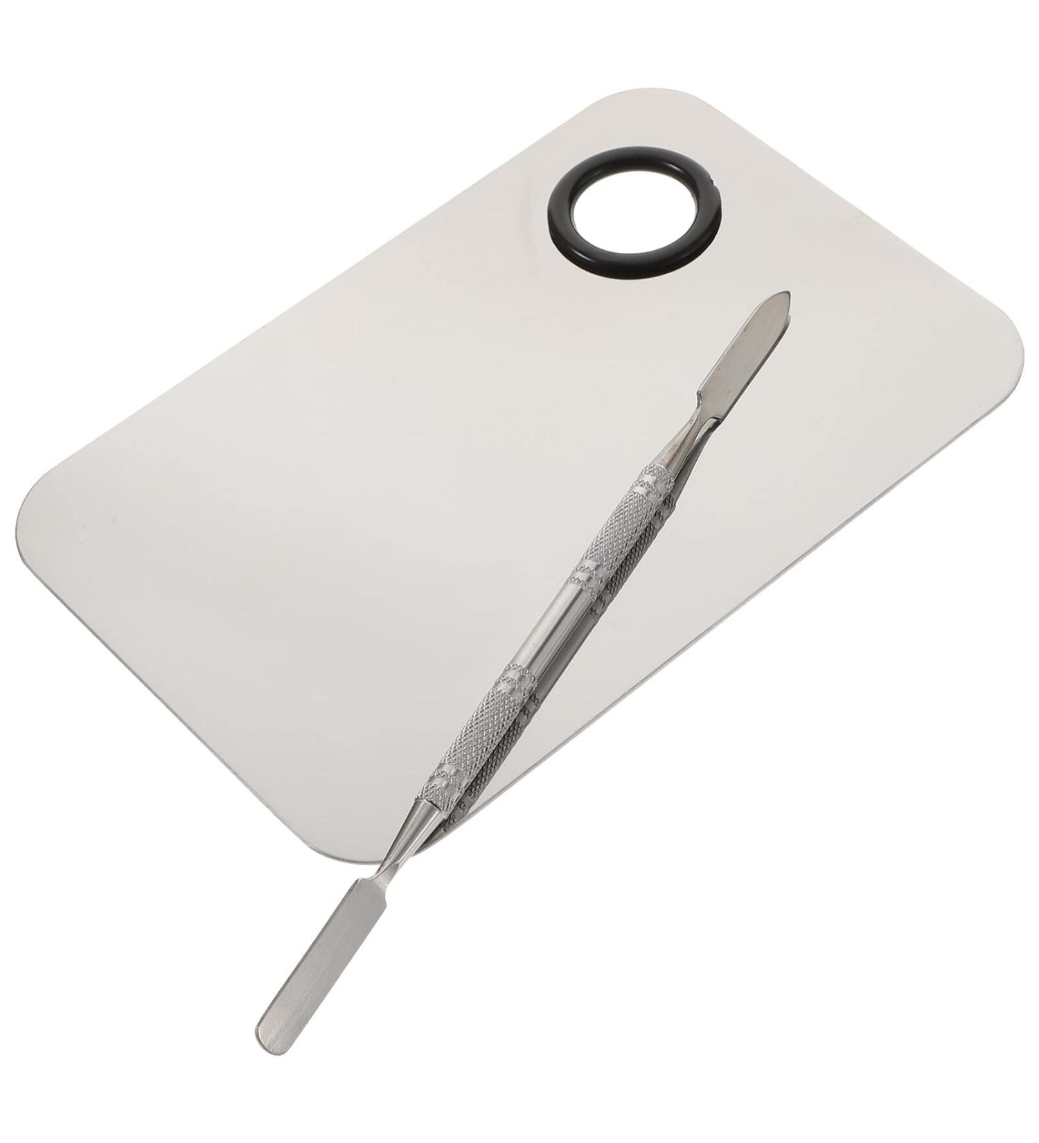 DOITOOL Stainless Steel Cosmetic Makeup Palette | Professional Mixing Tool for Makeup Artists & Nail Art | Durable Spatula for Creams & Colors - Buy Online on GoSupps.com