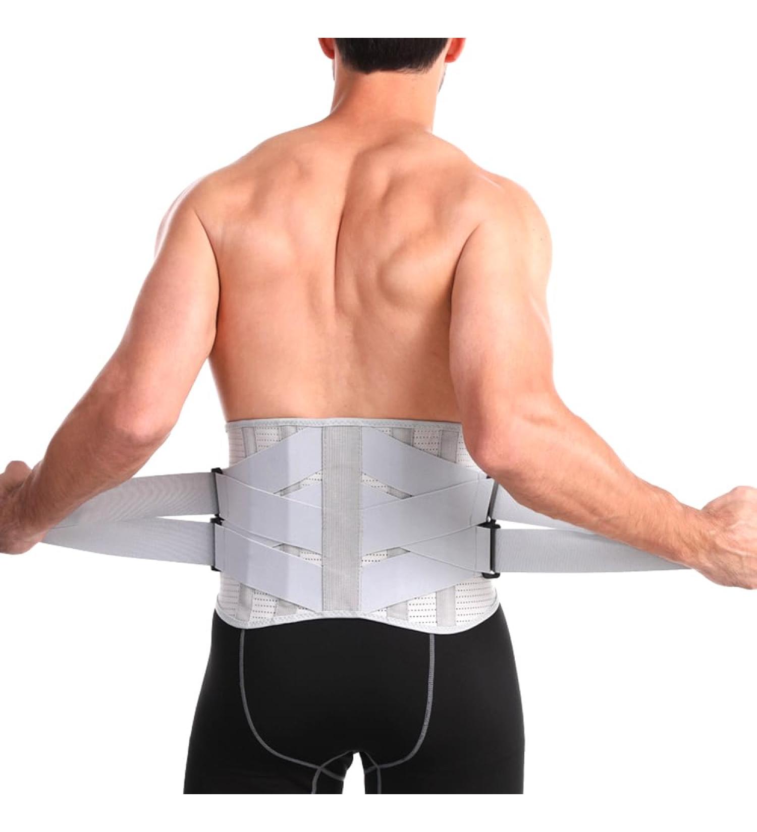 Breathable Lumbar Support/Back Brace For Lower Back Pain Relief Men Women Lumbar Spine Decompression Belt Sports Fitness Waist Trainer For Work Lifting Heavy Objects Alleviating Pain (Color : Gray S Gray Support Belt S - Buy Online on GoSupps.com