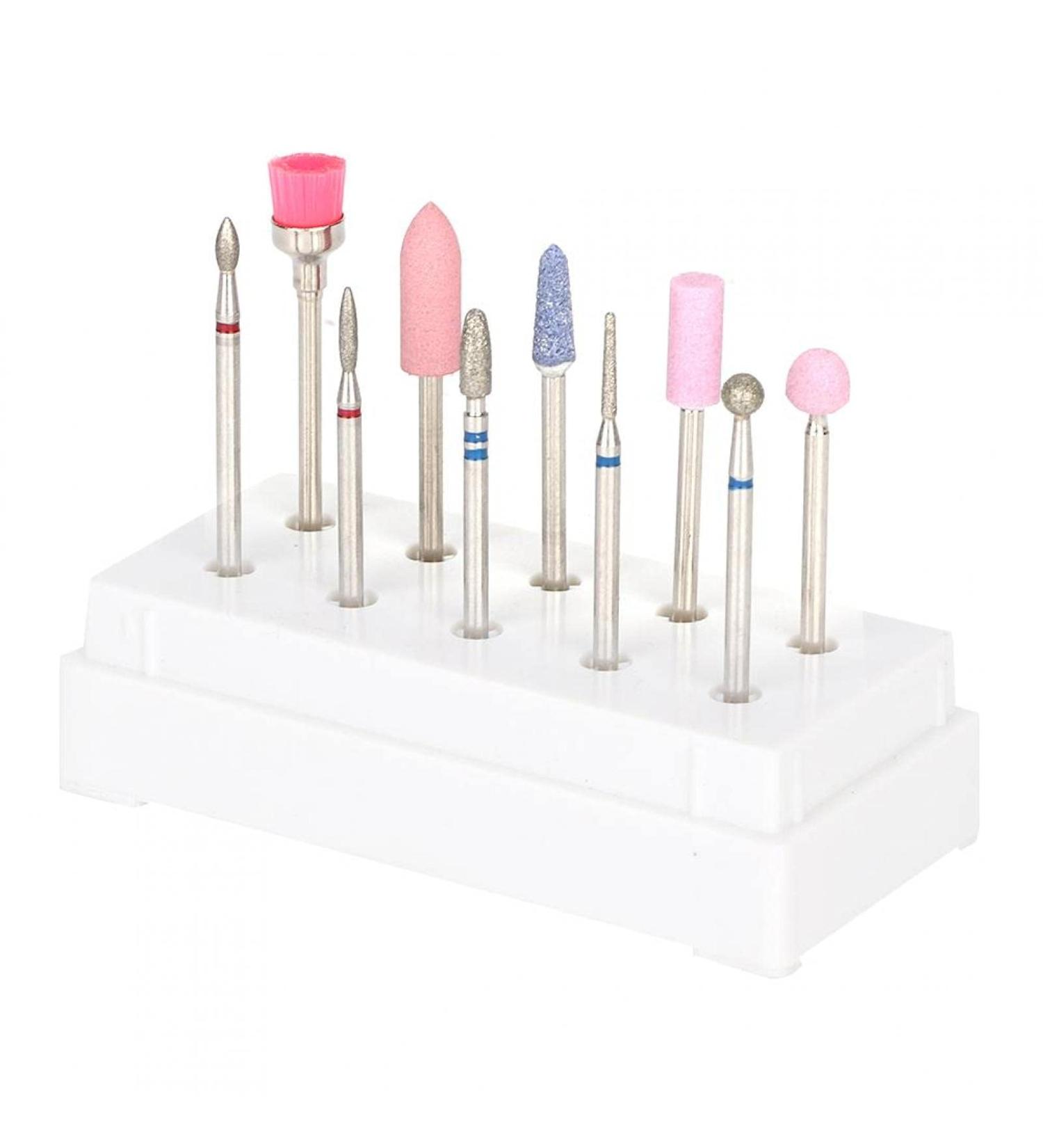 Manicure Drills Nail Drills Durable Beauty Salon Home Manicure Store Store (Set of 10 Pieces White) - Buy Online on GoSupps.com