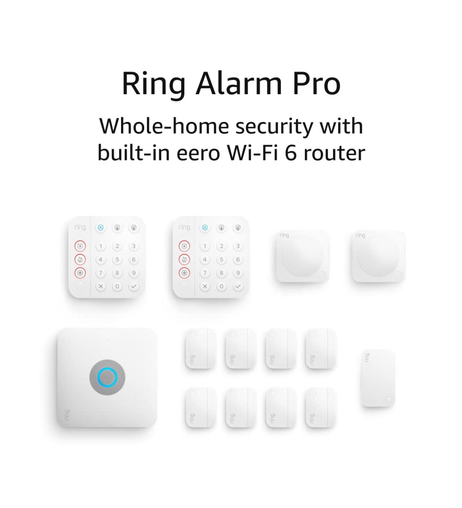 Ring Alarm Pro  14-piece - built-in eero Wi-Fi 6 router and optional 24/7 monitoring - Buy Online on GoSupps.com