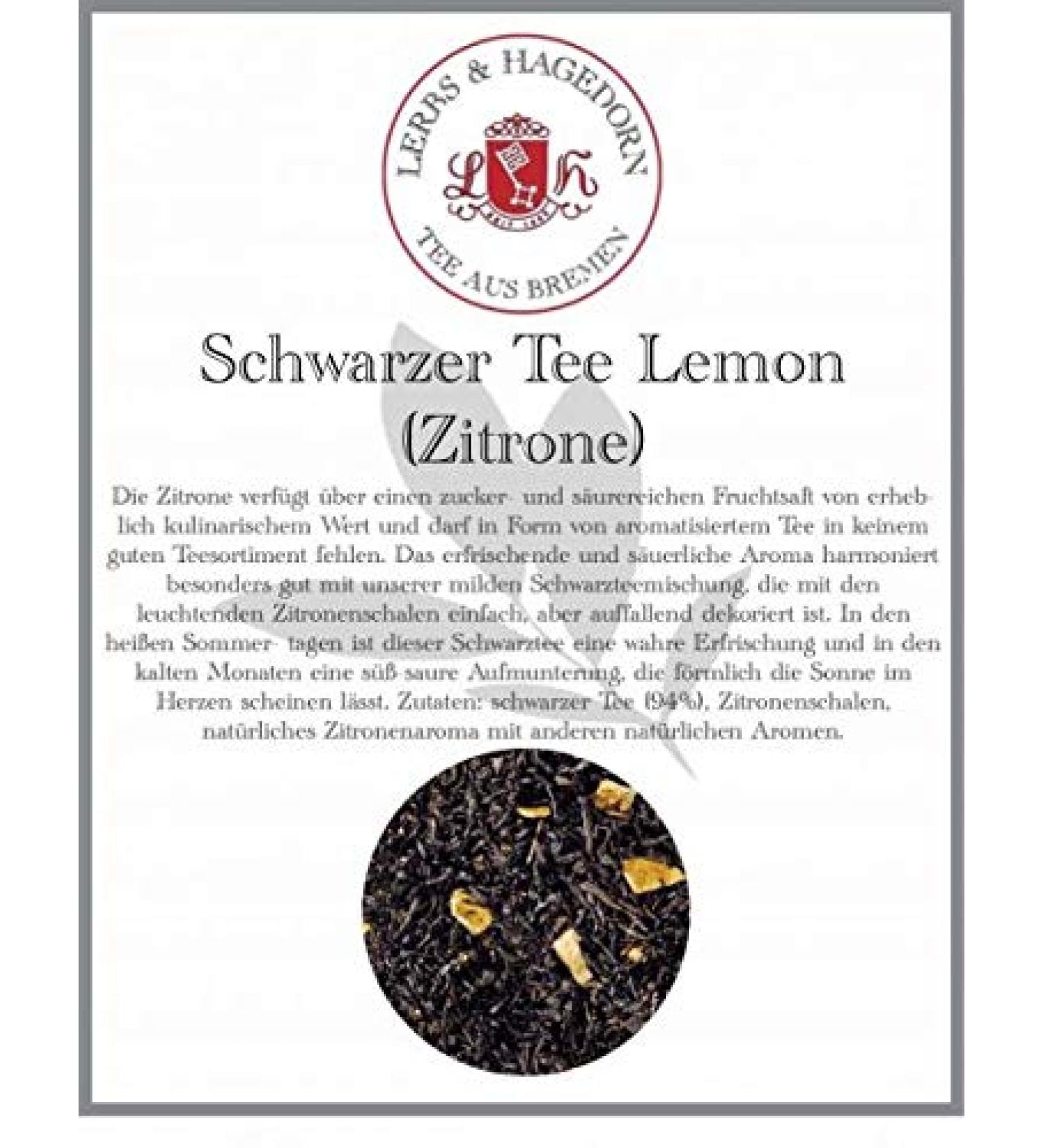  Lerbs & Hagedorn Lemon Black Tea 1 kg - Lemon - Buy Online on GoSupps.com