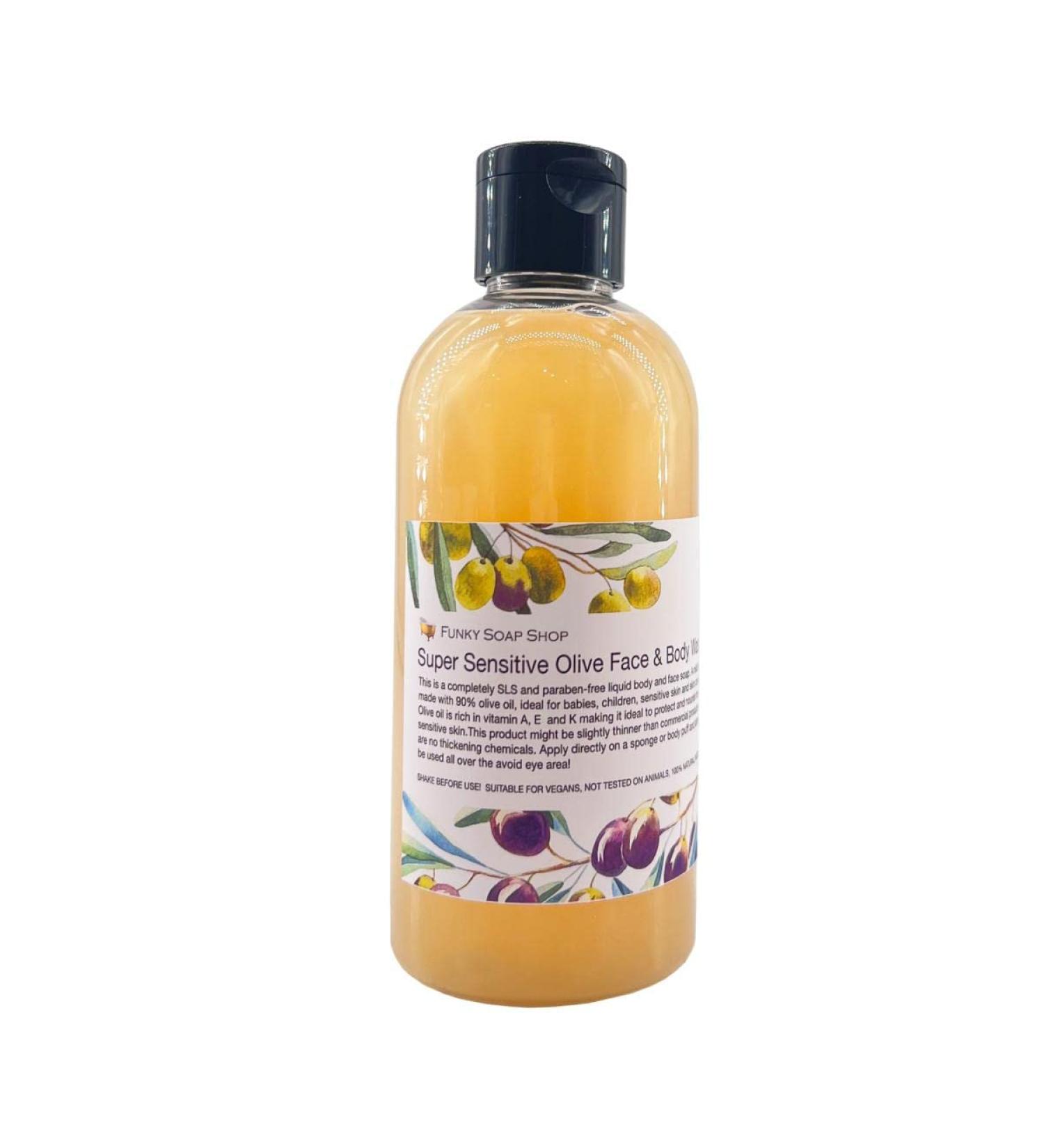 Funky Soap Funky Soap 1 Bottle Super Sensitive Olive Body Wash (Fairy Scent) 100% Natural SLS Free 250ml