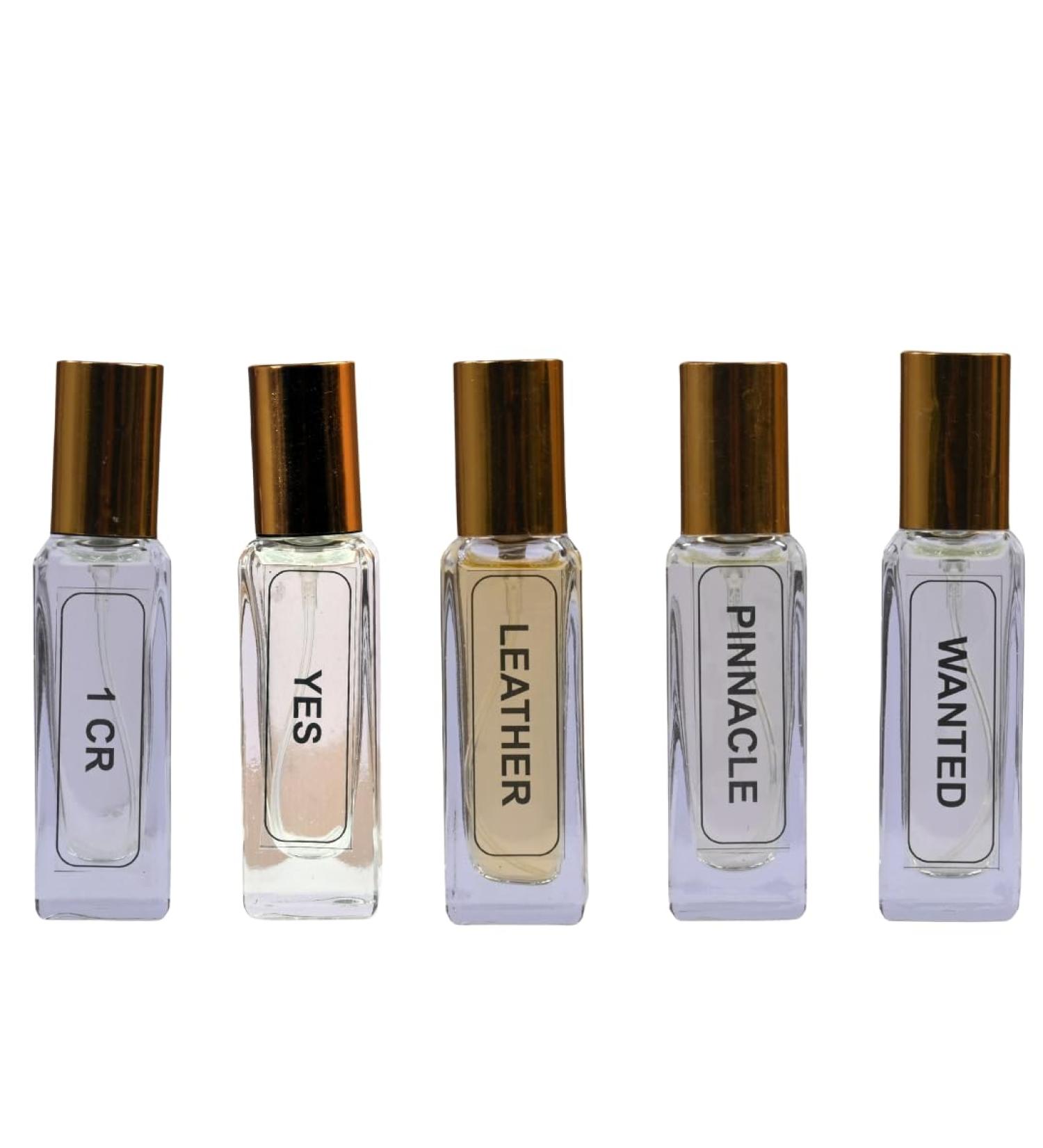 1Cr Yes Leather Pinnacle Wanted| Luxury Eau De Perfume| 5x20ML Set (100ML)| 35% Concentration Oil Perfume| Luxury Perfume For Mens| 8HR Long Lasting| Best Perfume Set - Buy Online on GoSupps.com