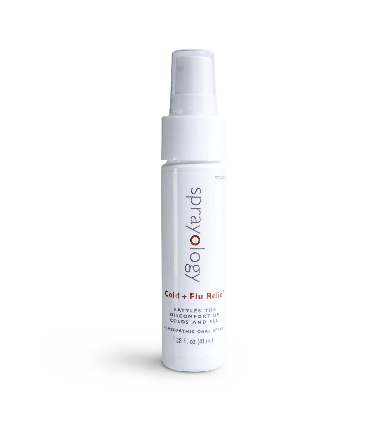Sprayology Cold & Flu Relief Oral Spray - Natural Homeopathic Formula | Gluten-Free, Lactose-Free | 30 Day Supply (1.38 fl oz) - Buy Online on GoSupps.com