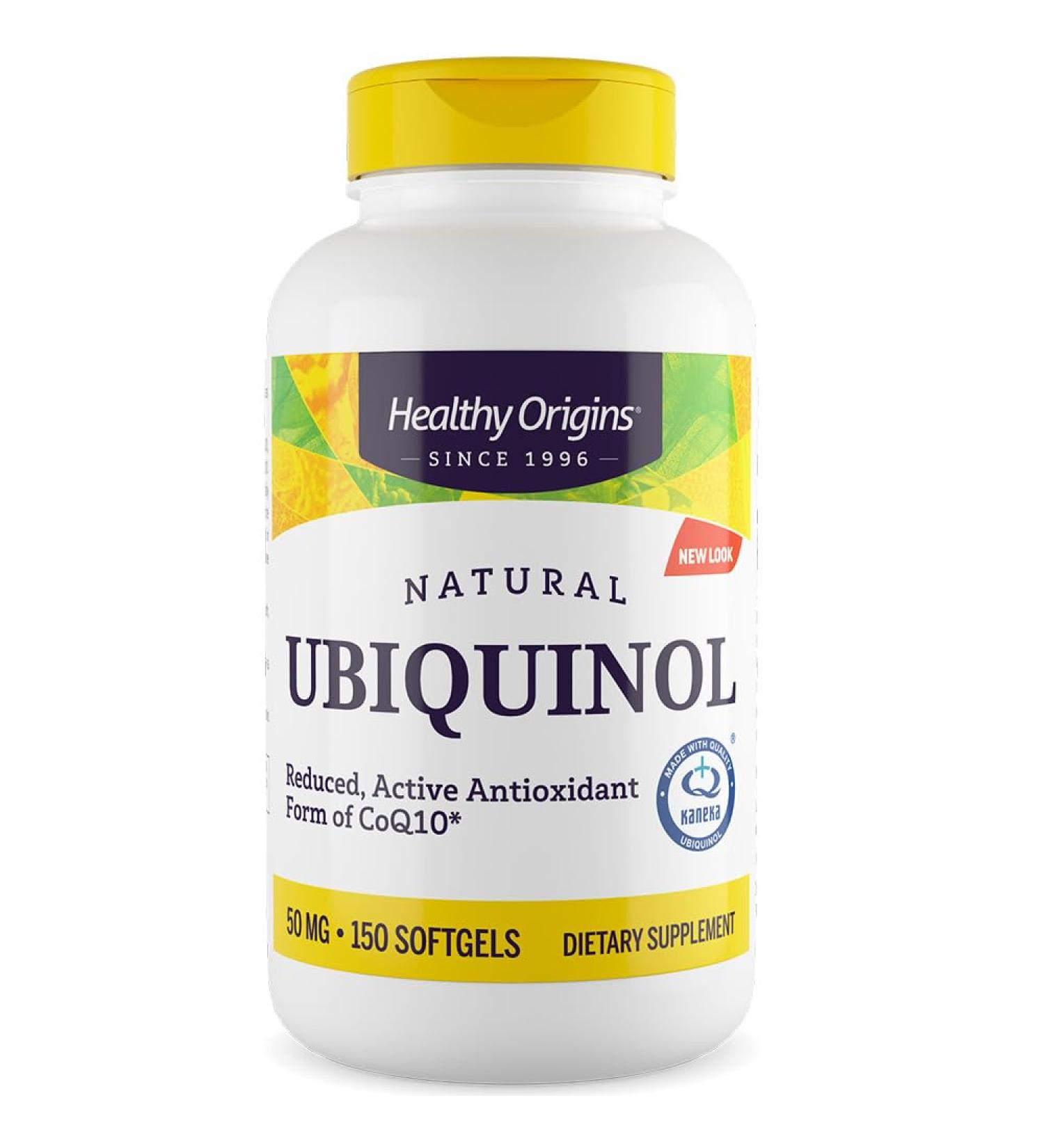 Healthy Origins Ubiquinol CoQ10 50mg - 150 Softgels | Gluten Free Non-GMO Laboratory Tested - Buy Online on GoSupps.com