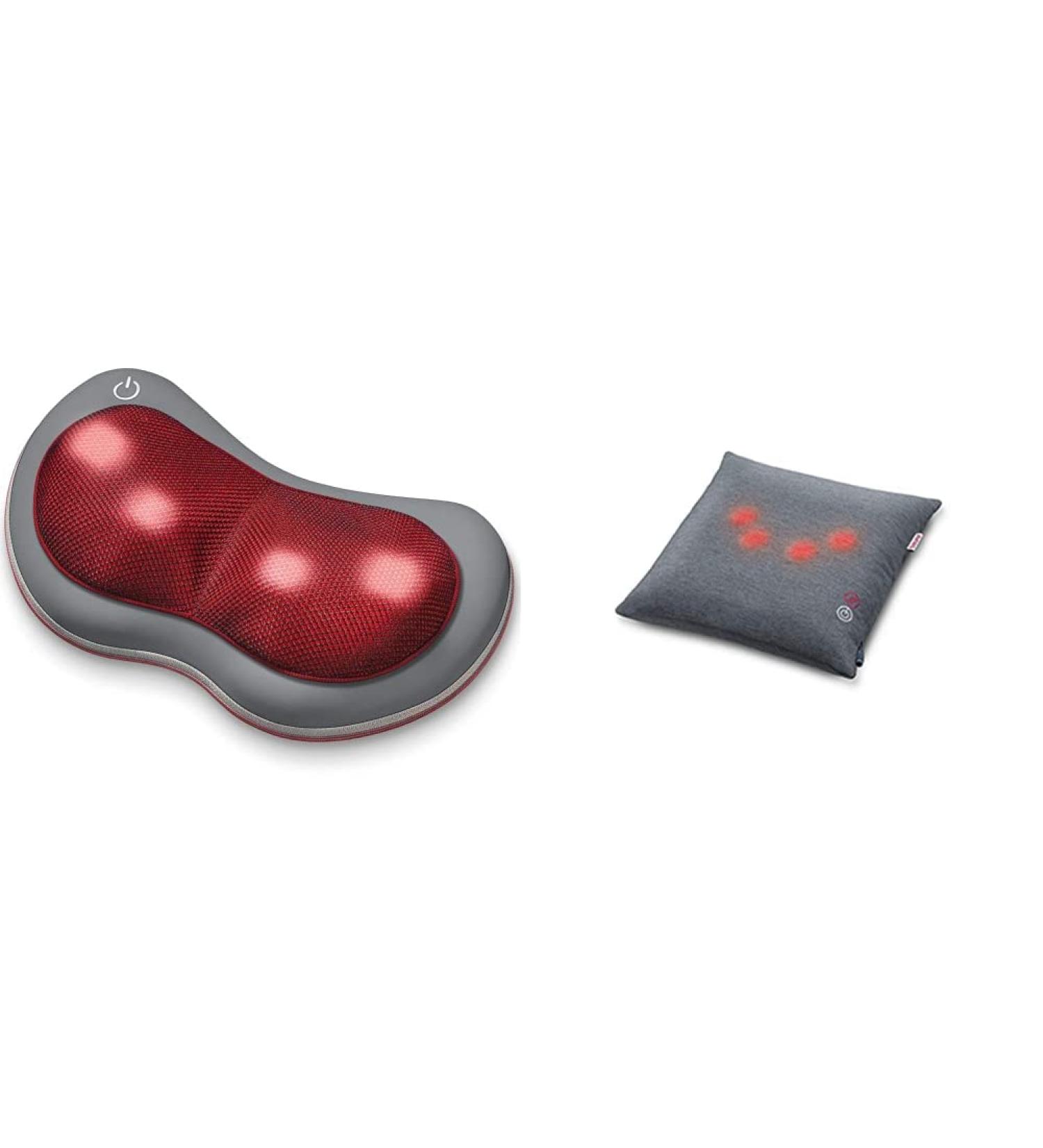 Beurer MG 149 & MG 135 Shiatsu Massage Device Bundle - Electronic Neck & Back Pillows with Heat Function & 4 Massage Heads - International Shipping Available - Buy Online on GoSupps.com