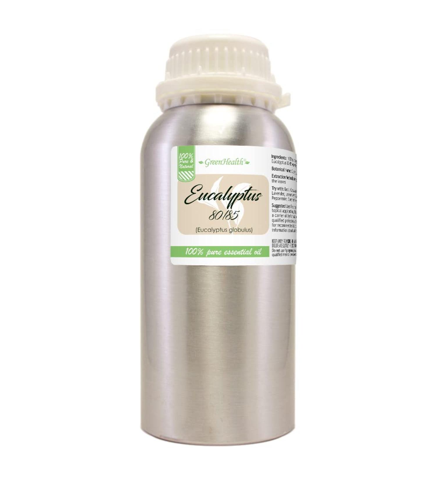 Eucalyptus Essential Oil (80/85) - 100% Pure Essential Oil 16 fl oz - Aluminum Bottle - Greenhealth - Buy Online on GoSupps.com