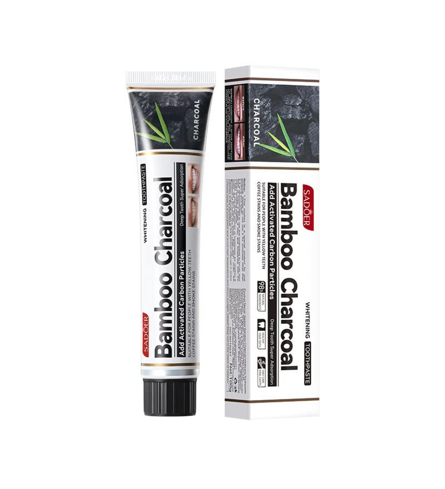 Refreshing Mint Toothpaste with Bamboo Charcoal - Improve Odor & Protect Teeth 100g for Healthy Gums - Buy Online on GoSupps.com