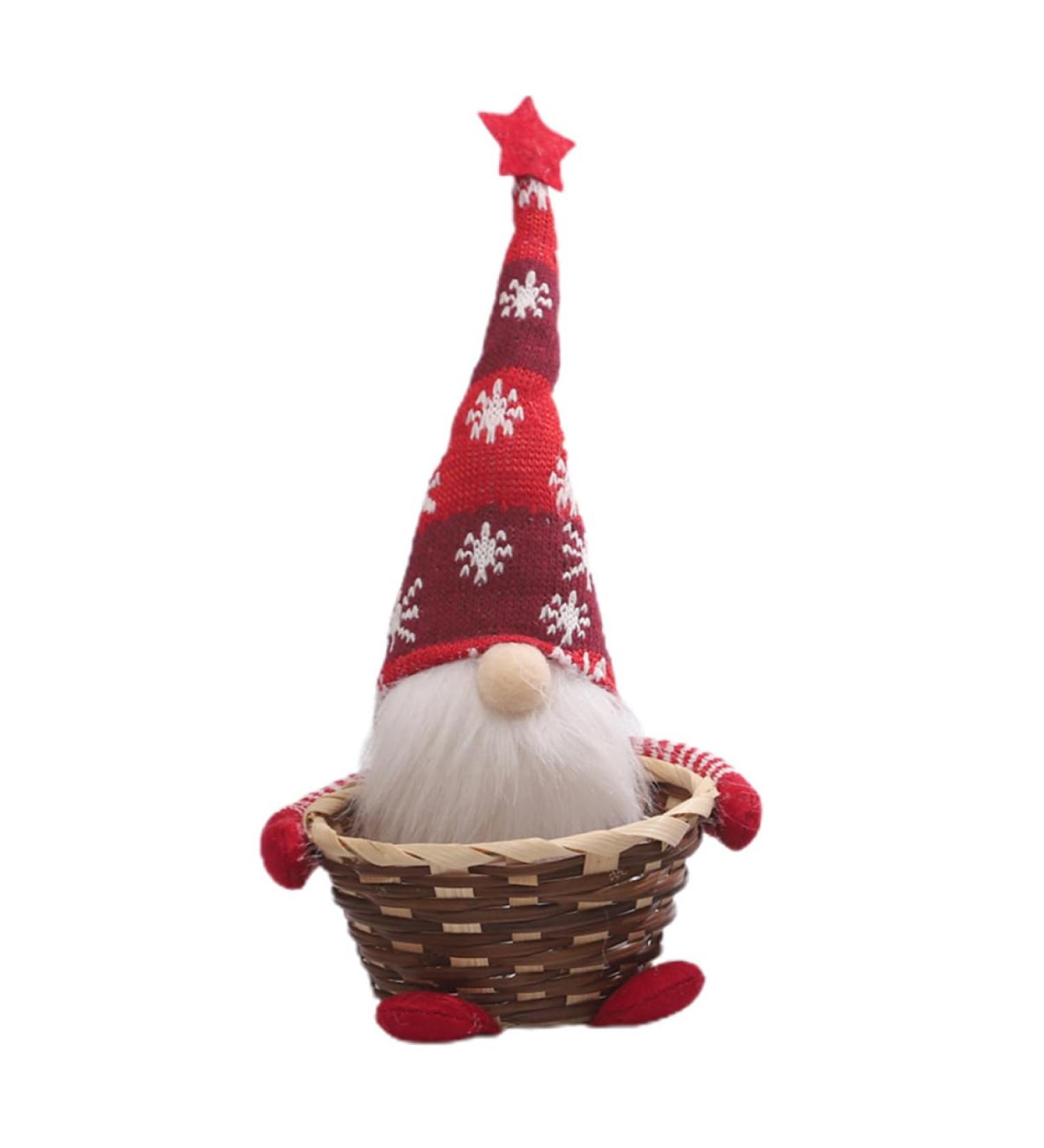 STOBAZA Christmas Candy Basket Woven Basket Elder Dining Table 31X15X15CM Red - Buy Online on GoSupps.com