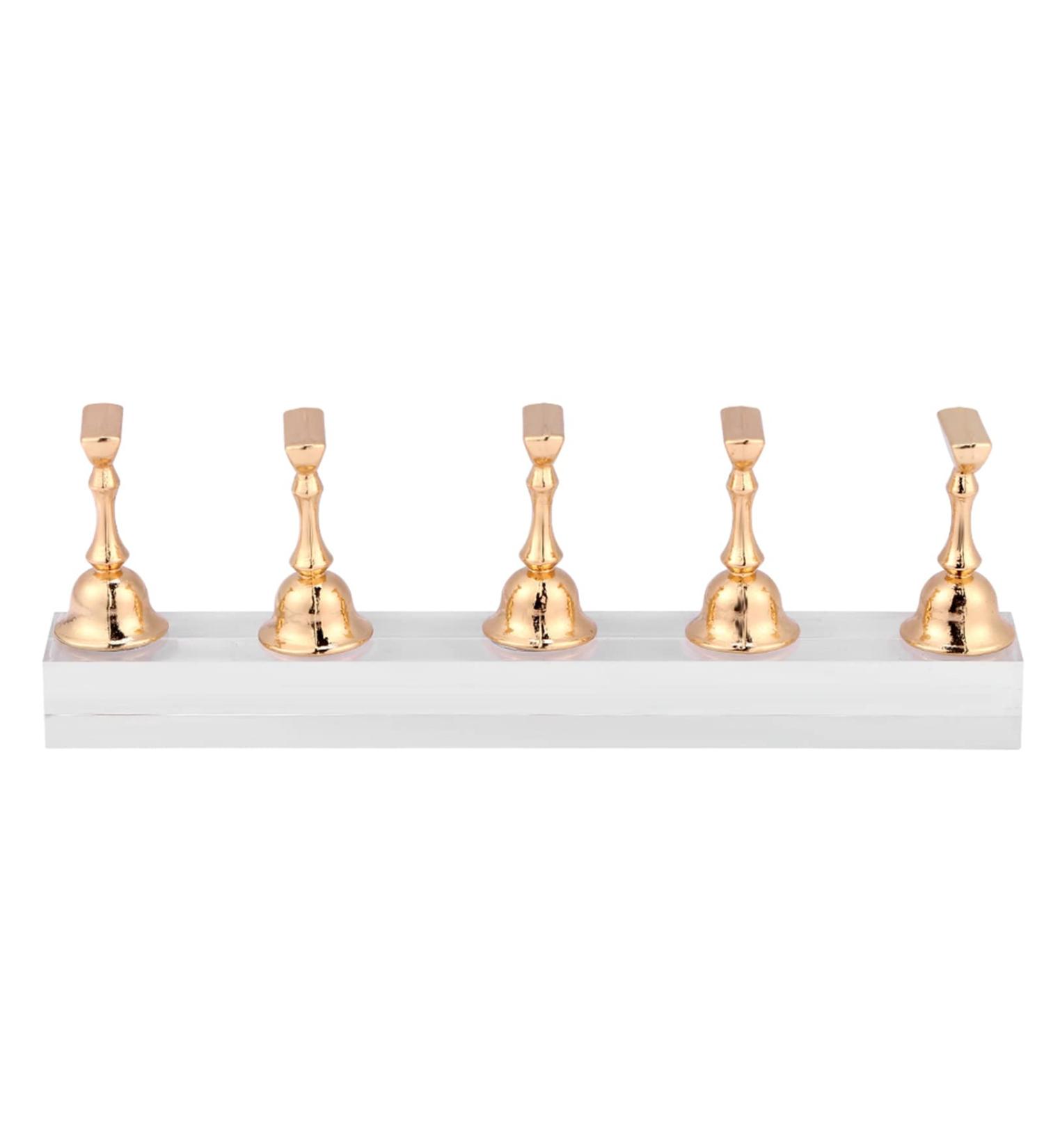 False Nails Display Stand Holder Set Nail Art Practice Gold Magnetic Nail Display Tray - Buy Online on GoSupps.com