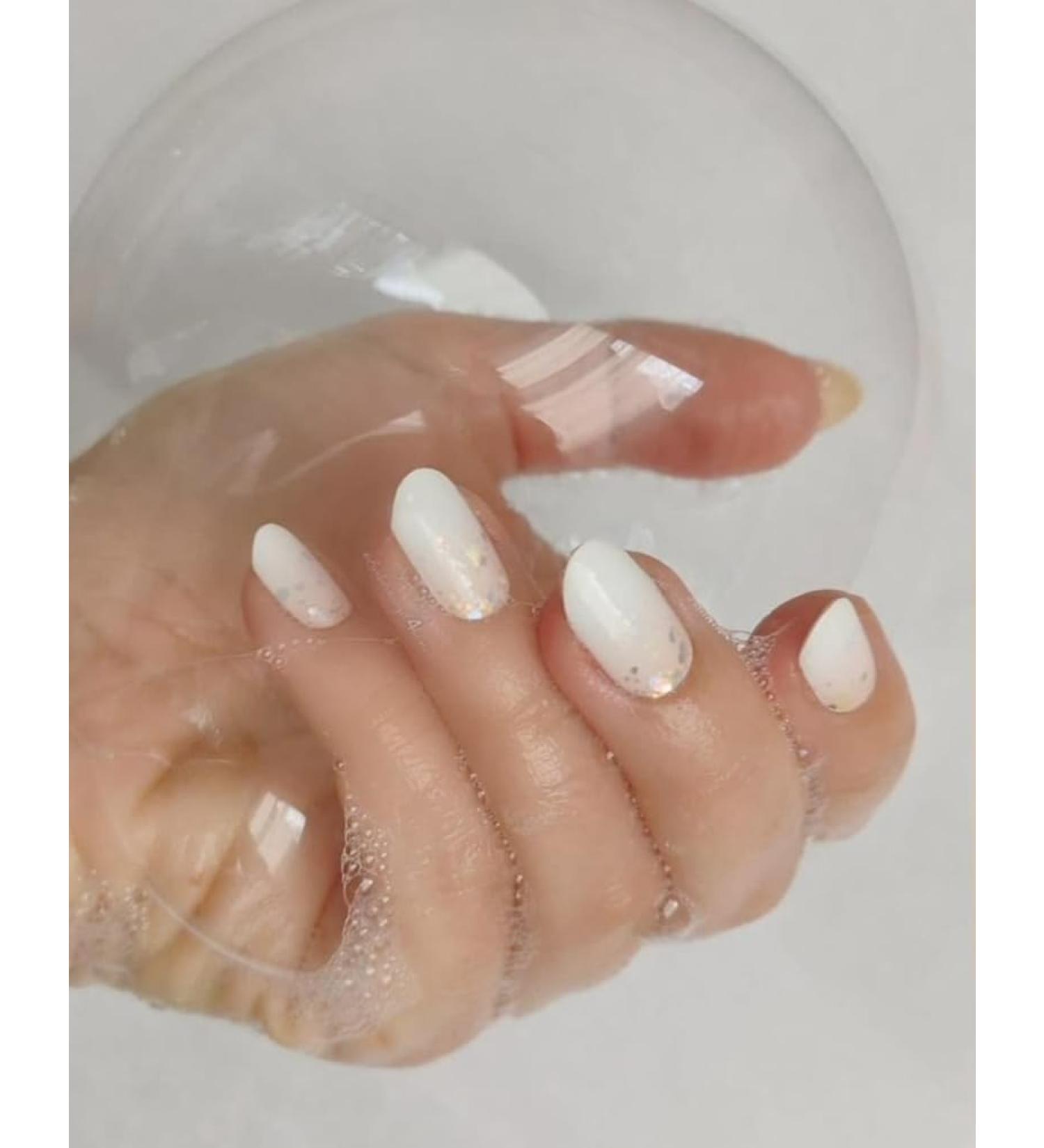 Zaubern gel4Home Nail Foils - 16 Pieces Babyboomer Nude Coarse Glitter Nail Wraps for Stunning Nails - Buy Online on GoSupps.com