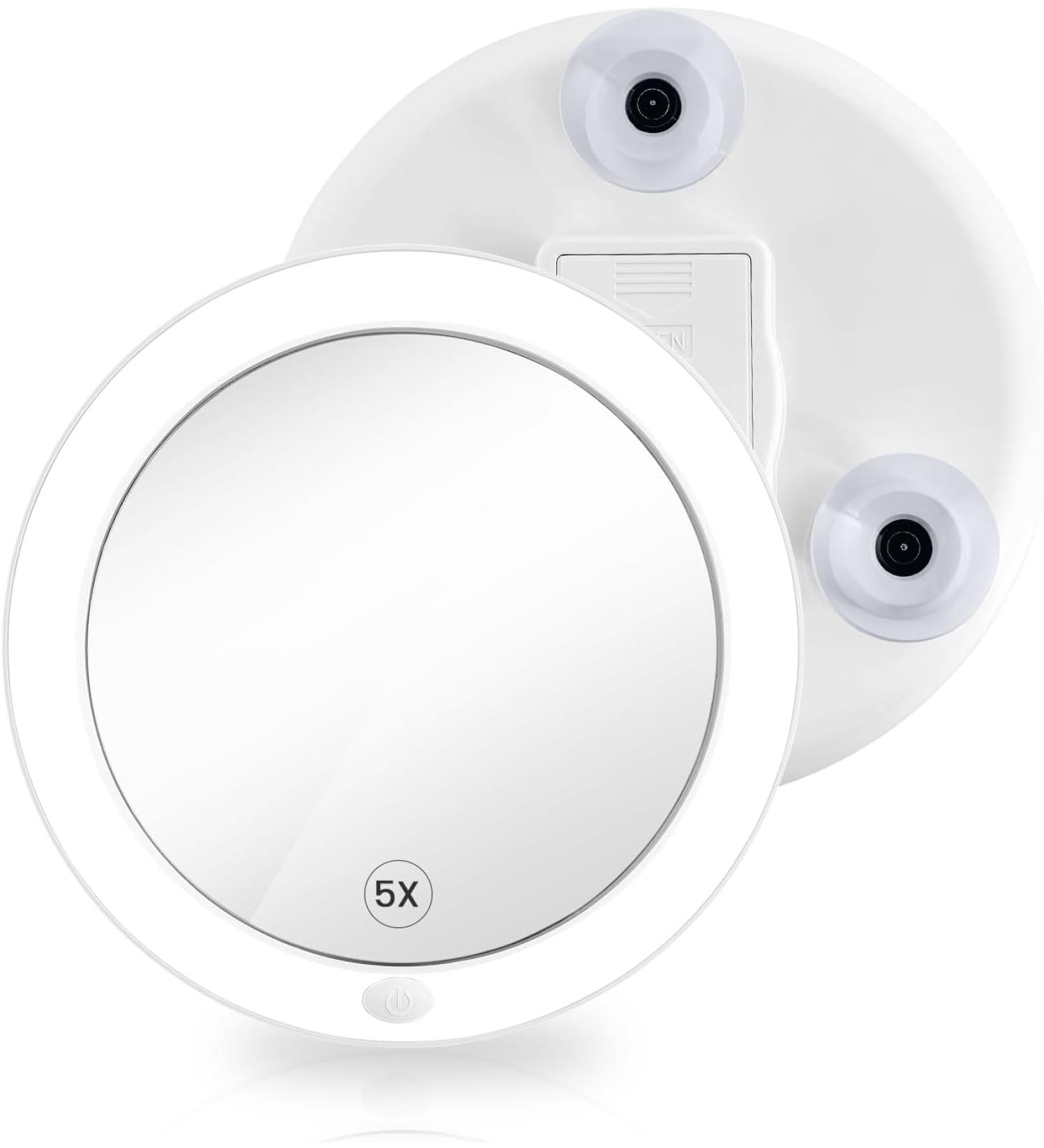 EMKE Cosmetic Mirror with Lighting - 5x - White - Buy Online on GoSupps.com