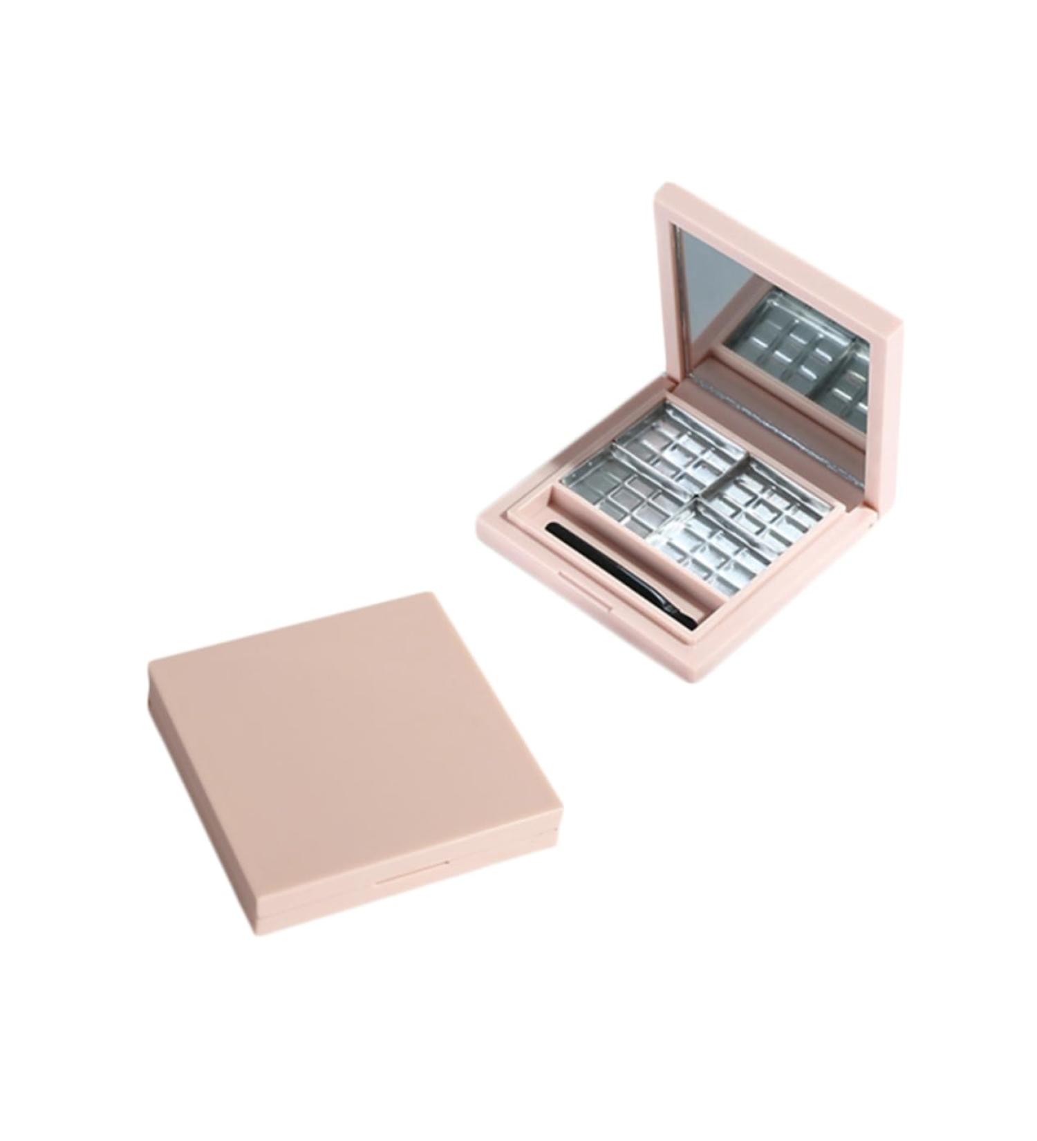 NULYLU 2pcs Empty Eyeshadow Palette Empty Eye Shadow Pallet DIY Cosmetics Makeup Highlighter Pink 1 count (Pack of 1) - Buy Online on GoSupps.com