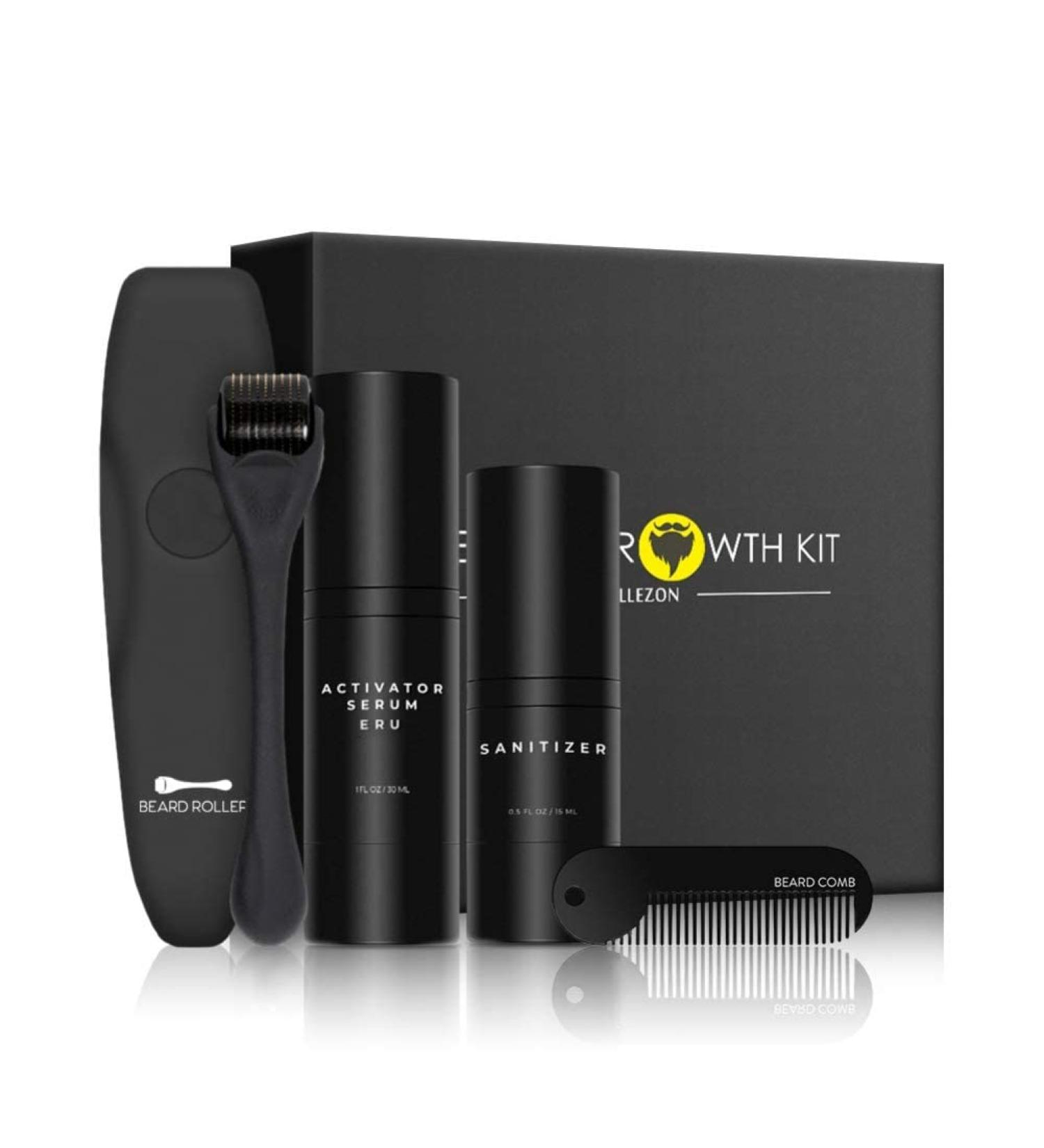 Jane Choi Beard Growth Kit: Beard Grooming Tools for Rapid Growth and Thickening - Activator Serum, Roller, Comb - Buy Online on GoSupps.com