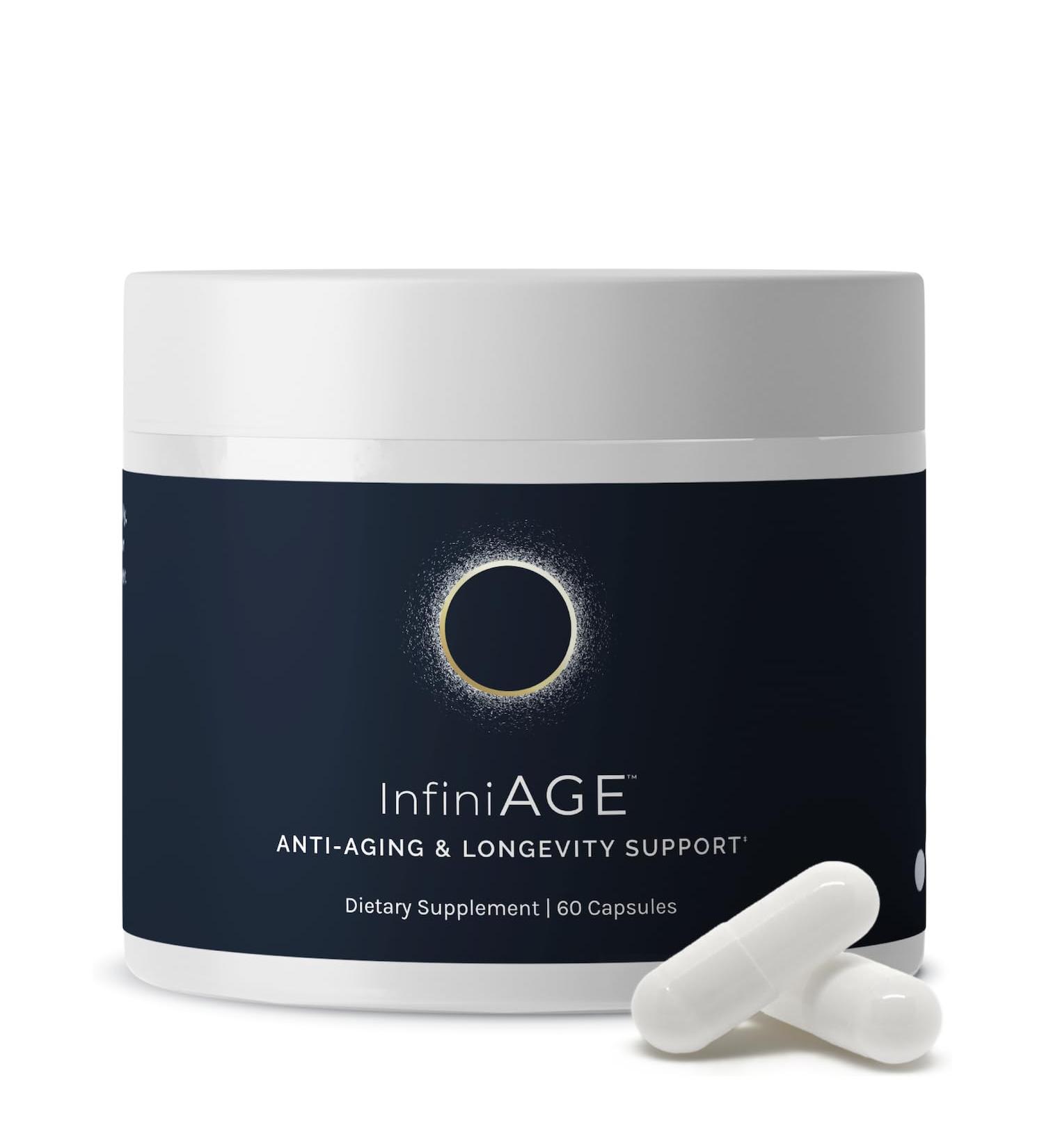 InfiniWell InfiniAge Longevity Supplements - Advanced Cellular Health Supplements with Lutein N-Acetyl Cysteine (NAC) & Low Dose Zinc - Support Nutrient Sensing & Mitochondrial Health (30 Capsules) - Buy Online on GoSupps.com