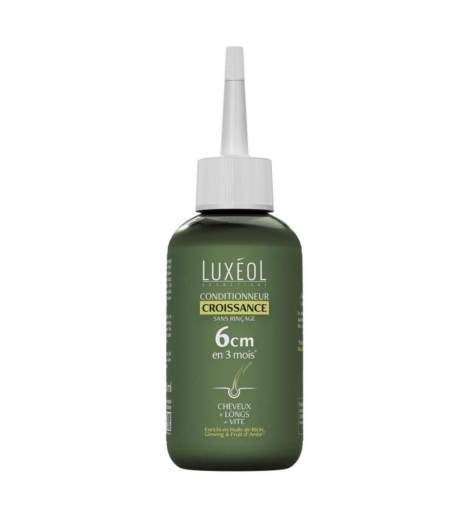 LUXEOL - Leave-In Growth Conditioner - 6cm Growth in 3 Months* - Longer Hair Faster - Clinically Proven - Natural Origin Formula - Castor Oil Amla Ginseng(3) - 150 ml - Buy Online on GoSupps.com