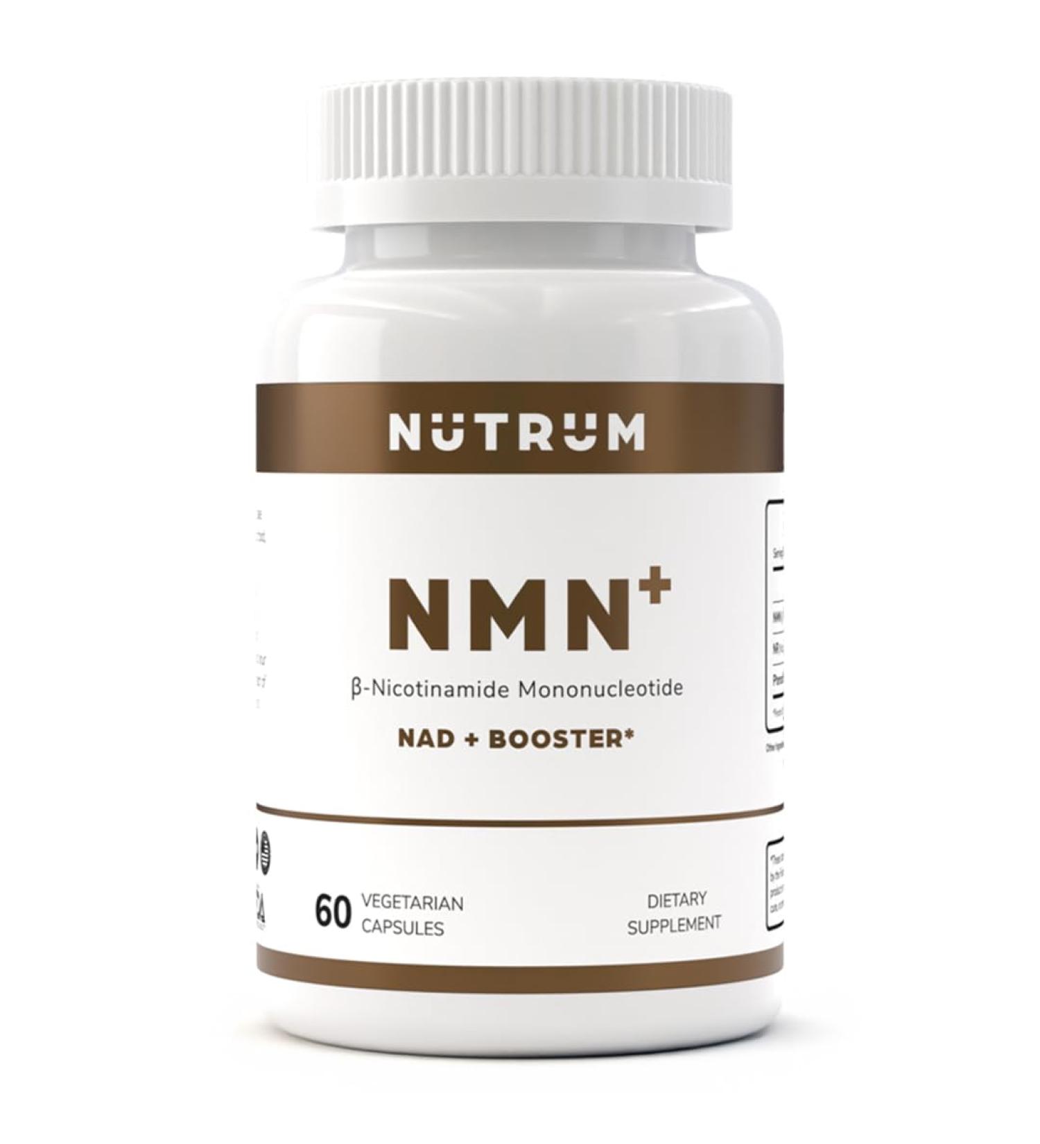 Nutrum NMN NAD+ Supplement Extra Strength Longevity & Cellular Energy Booster Supports NAD+ Levels Healthy Aging Focus & Metabolism Third Party Tested for Purity Made in USA 1 Month Supply - Buy Online on GoSupps.com
