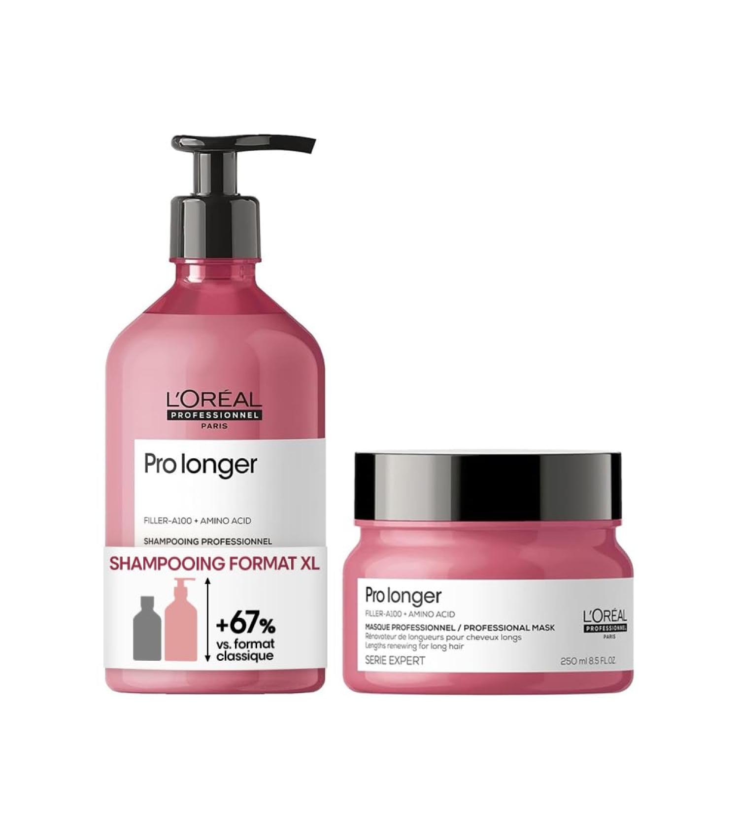  L'Or al Professionnel Paris L'Or al Professionnel Pro Longer Routine for Long Hair & Damaged and Split Ends 500ml Shampoo + Mask + 10-in-1 Cream Patented Filler A-100 Technology Duo Trio & SteamPod Pack - Buy Online on GoSupps.com