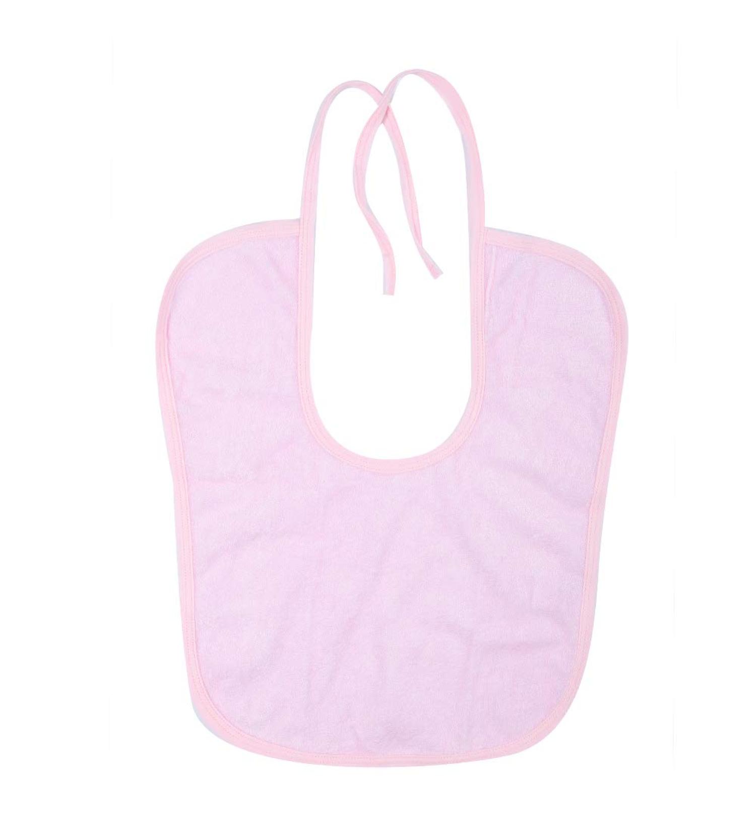 Adult Bib Reusable Waterproof Bibs For Adults Food Protectors Clothing Protector (31 * 42-Light pink) - Buy Online on GoSupps.com
