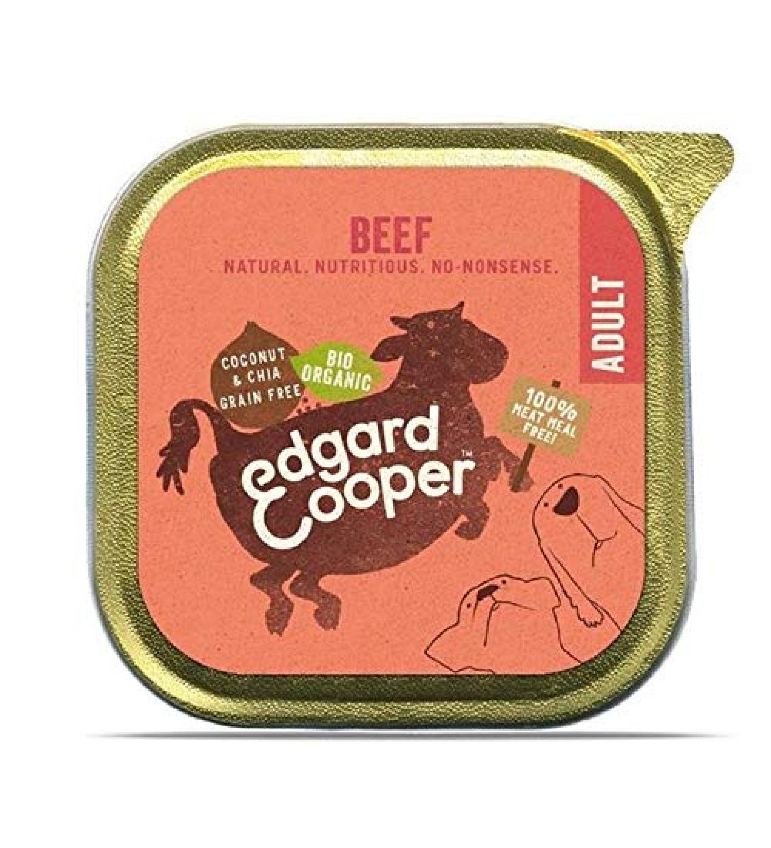2X Edgard & Cooper Grain Free Adult Wet Dog Food with 100g Organic Beef