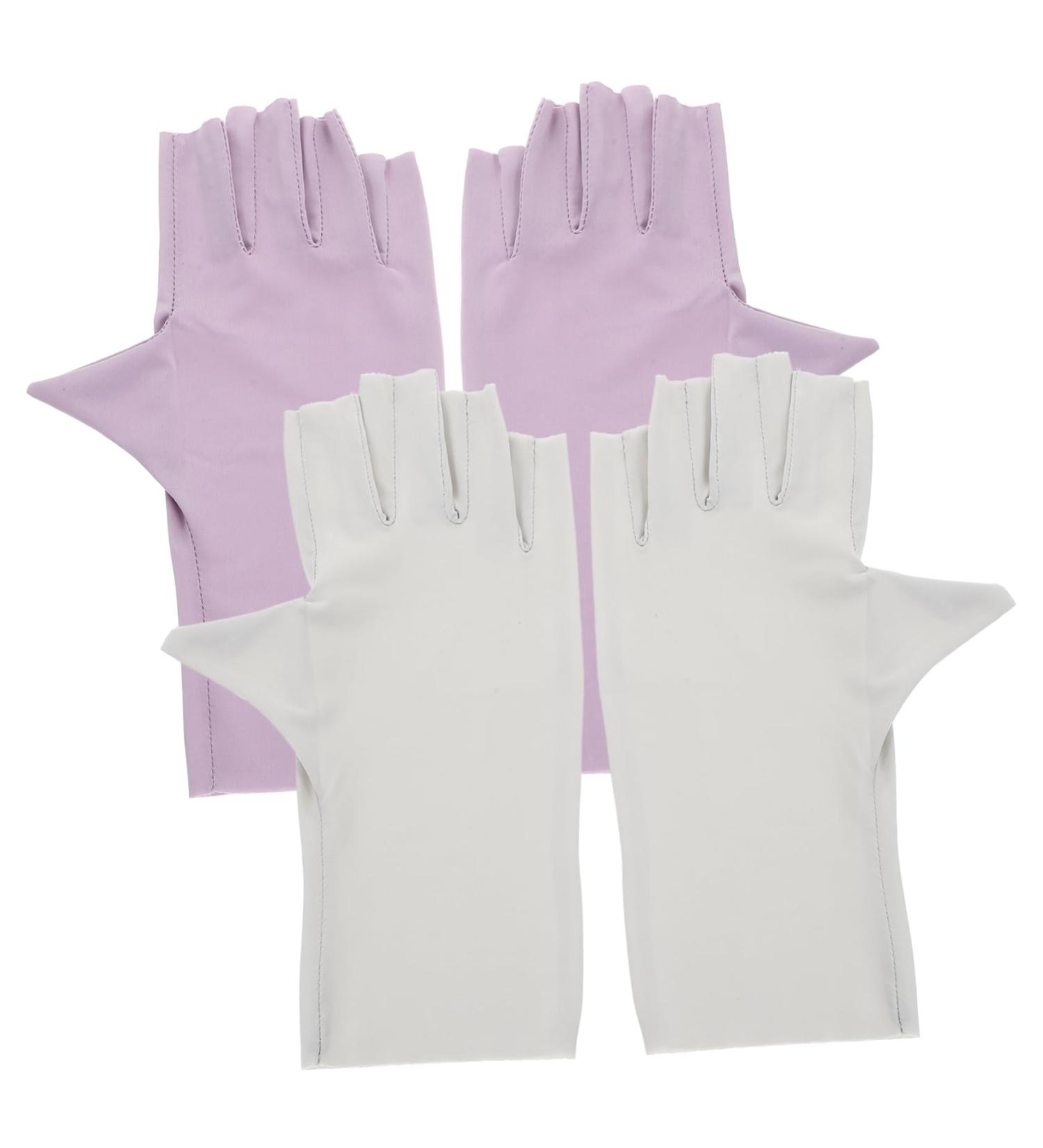 Beaupretty 2 Pairs Pink Gloves Nail Uv Gloves Uv Protection Gloves Sun Protection Gloves for Women Uv Protective Gloves for Manicure Uv Gloves for Nail Manicure Uv Gloves Gel Nylon Summer - Buy Online on GoSupps.com