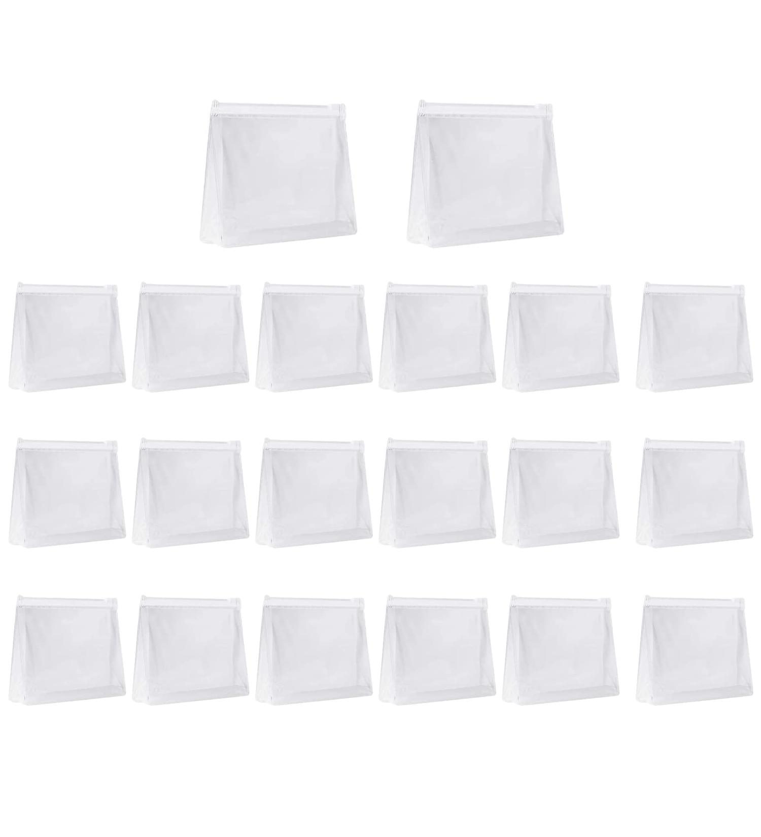 Buy Sansheng 20-Pack Small Transparent Cosmetic Bag with Zipper - Mini Toiletries Organizer 15x3x13 cm Ideal for Gifts & Travel - Buy Online on GoSupps.com