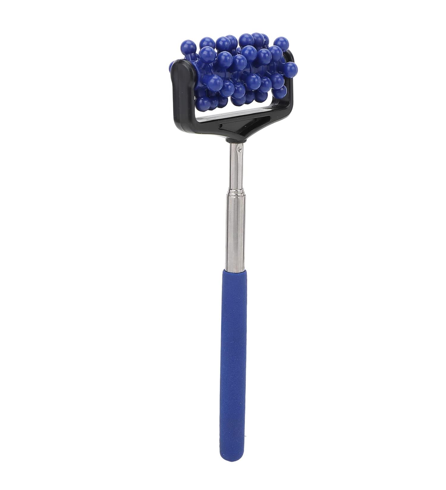 Verdant Touch Adjustable Massage Back Roll - Telescopic Muscle Roller for Relaxation | Dark Blue - Buy Online on GoSupps.com